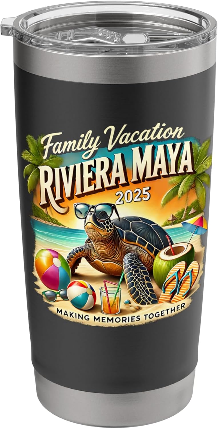 Family Vacation Riviera Maya 2025 Making Memories Together Stainless Steel Insulated Tumbler