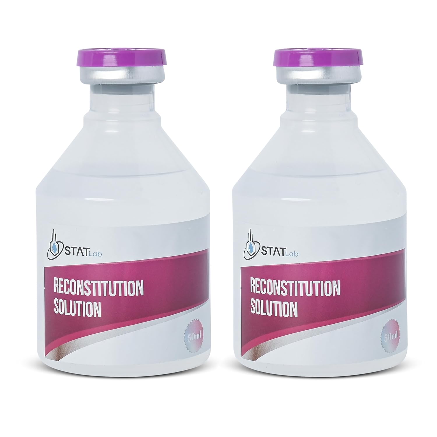 2 Pack – Reconstitution Solution – Clear Plastic Bottle -50 mL