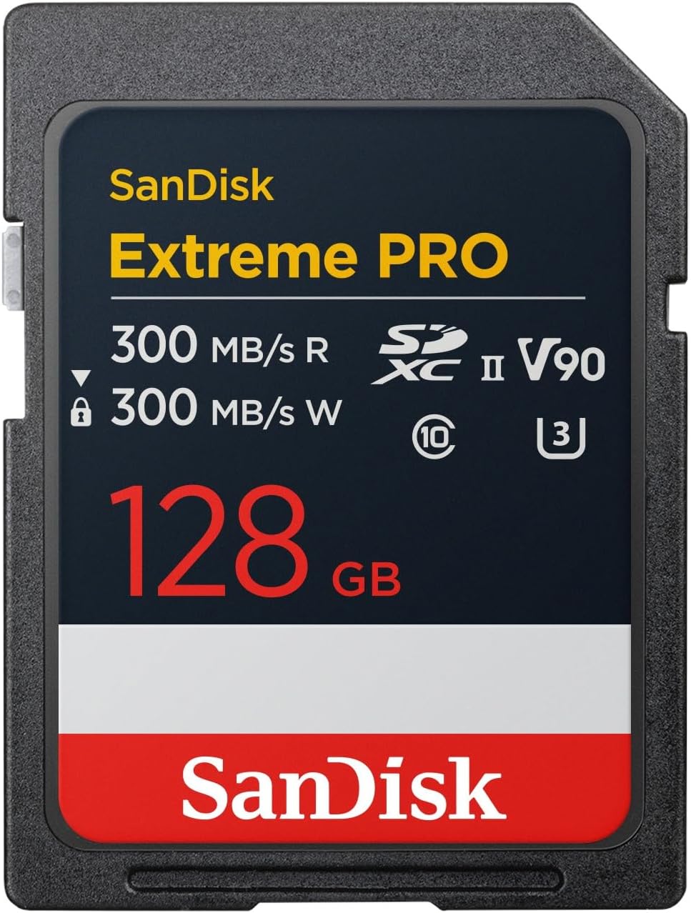 SanDisk 128GB Extreme PRO SDXC UHS-II Memory Card – Up to 300MB/s Read and Write speeds, V90, 8K, 4K UHD, SD Card – SDSDXDM-128G-GN4IN