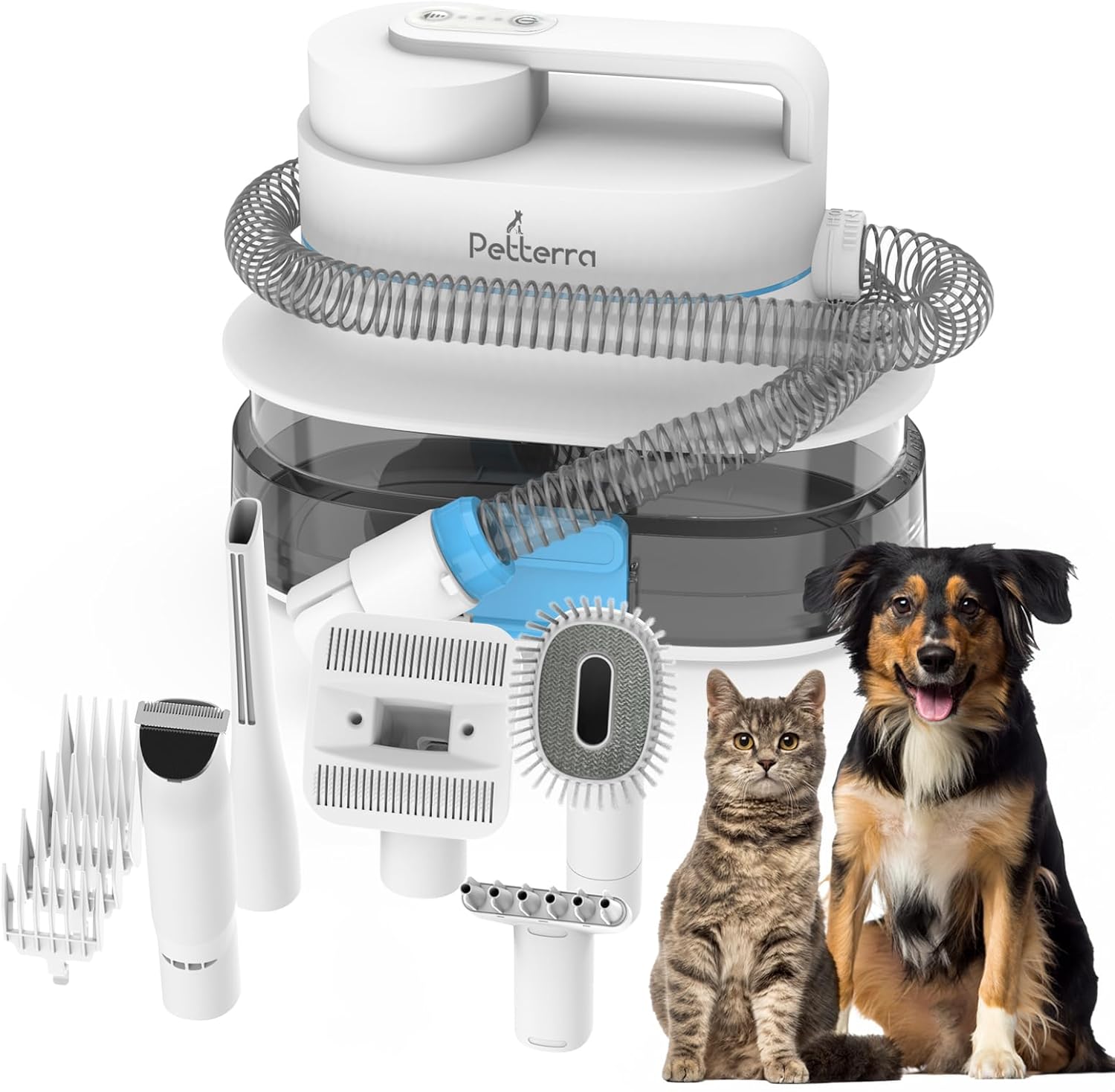 FurCare Pro 3-in-1 Grooming Kit with Vacuum Suction (99%), Dryer, and Professional Clippers. Includes Tools for Efficient Pet Grooming, 4L Dust Cup, Low Noise. Ideal for Dogs, Cats & More!