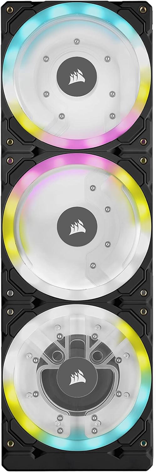 CORSAIR Hydro X Series XD7 RGB Pump/Reservoir Combo – 360mm Distribution Plate System – D5 PWM Pump – 140ml Reservoir – 36 Individually Addressable RGB LEDs – Temperature Sensor,Black