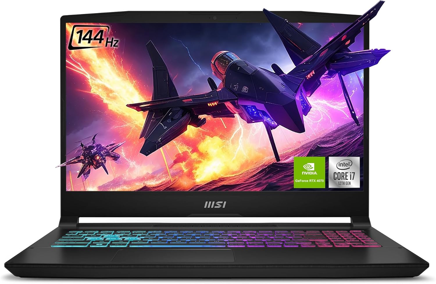 MSI Katana 15 Gaming Laptop, 15,6″ FullHD Display, Intel Core i7-12650H, 32 GB DDR5 RAM, 1 TB SSD, NVIDIA Geforce RTX 4070, Backlit Keyboard, Windows 11 Home, Black