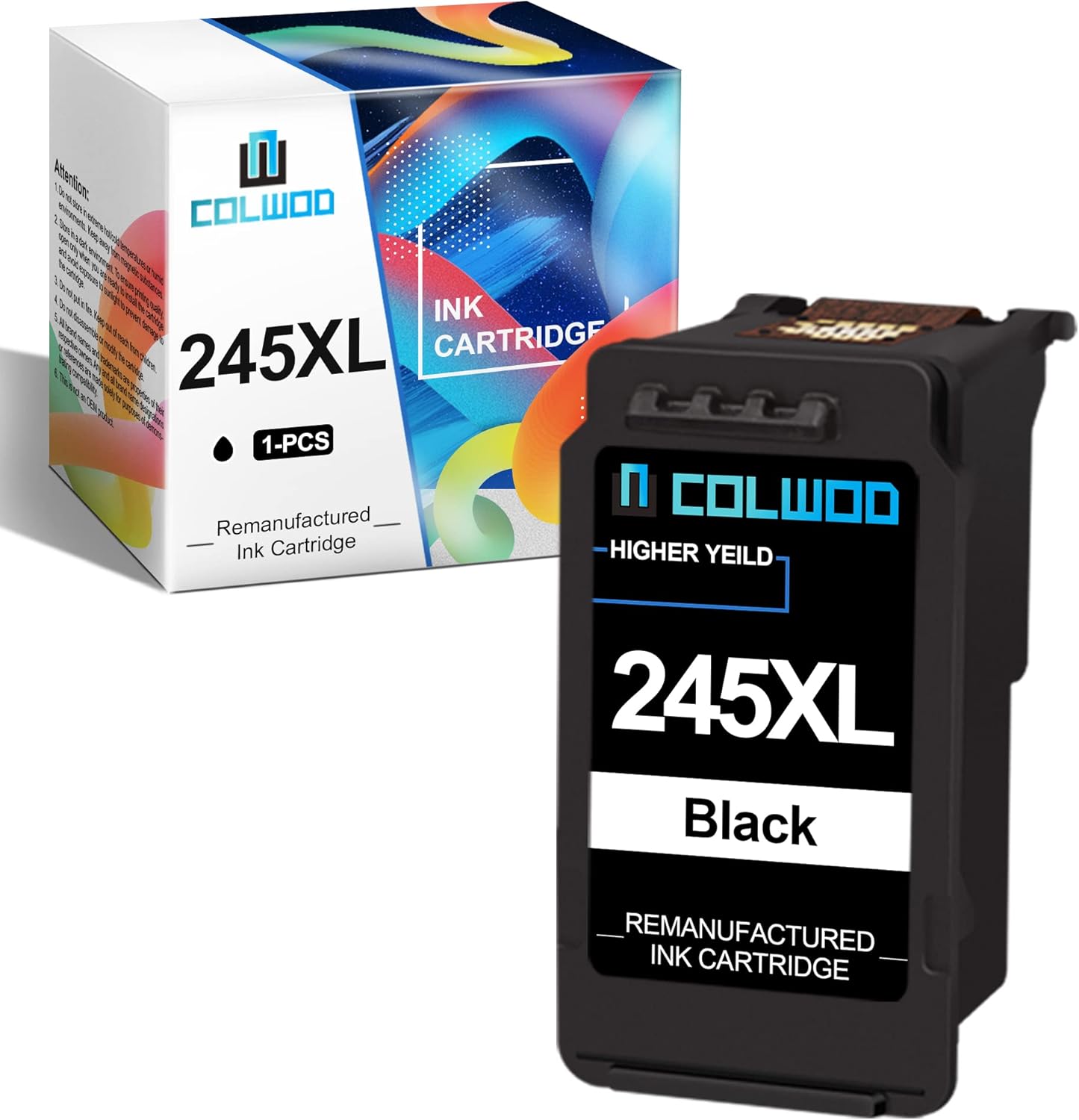 Higher Yield 245XL Ink Cartridge Black Compatible with Cannon MX490 MX492 MG2522 TS3100 TS3122 TS3300 TS3322 TS3320 TR4500 TR4520 TR4522 MG2500 Printer Canon PG 245 (1 Black