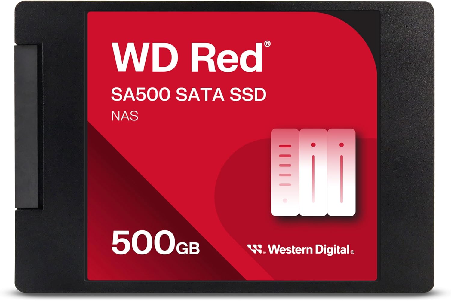 Western Digital 500GB WD Red SA500 NAS 3D NAND Internal SSD – SATA III 6 Gb/s, 2.5″/7mm, Up to 560 MB/s – WDS500G1R0A