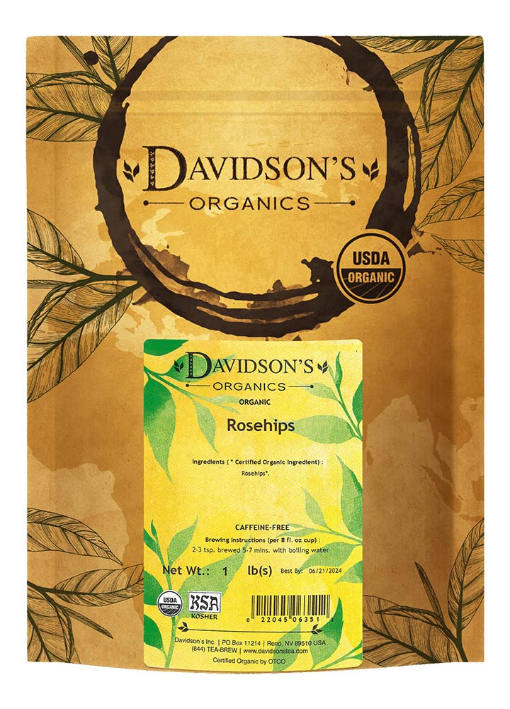 Davidson’s Tea Bulk, Organic Rosehips, 16-Ounce Bag