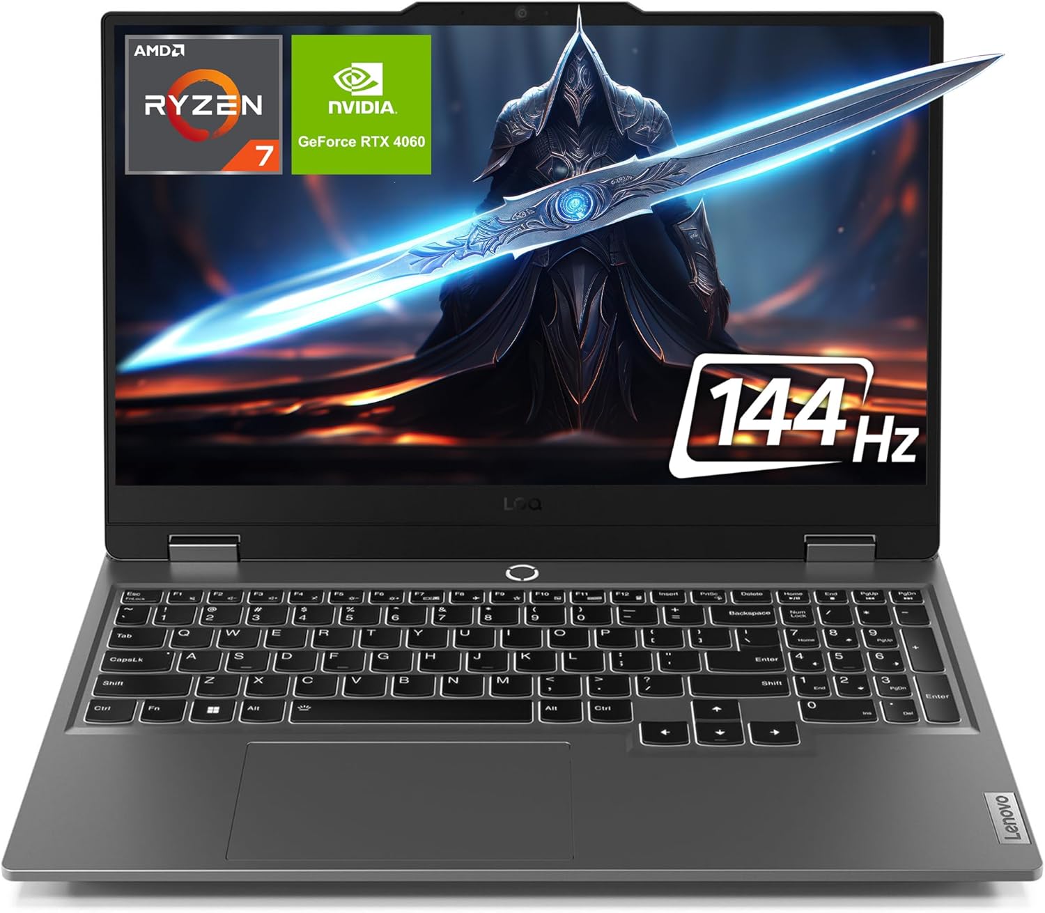 Lenovo LOQ Laptop, AMD Ryzen 7 8845HS, 16 GB DDR5 Ram, 512 GB PCle SSD, 15.6″ FHD (1920 x 1080), Nvidia Geforce RTX 4060, W11 Home