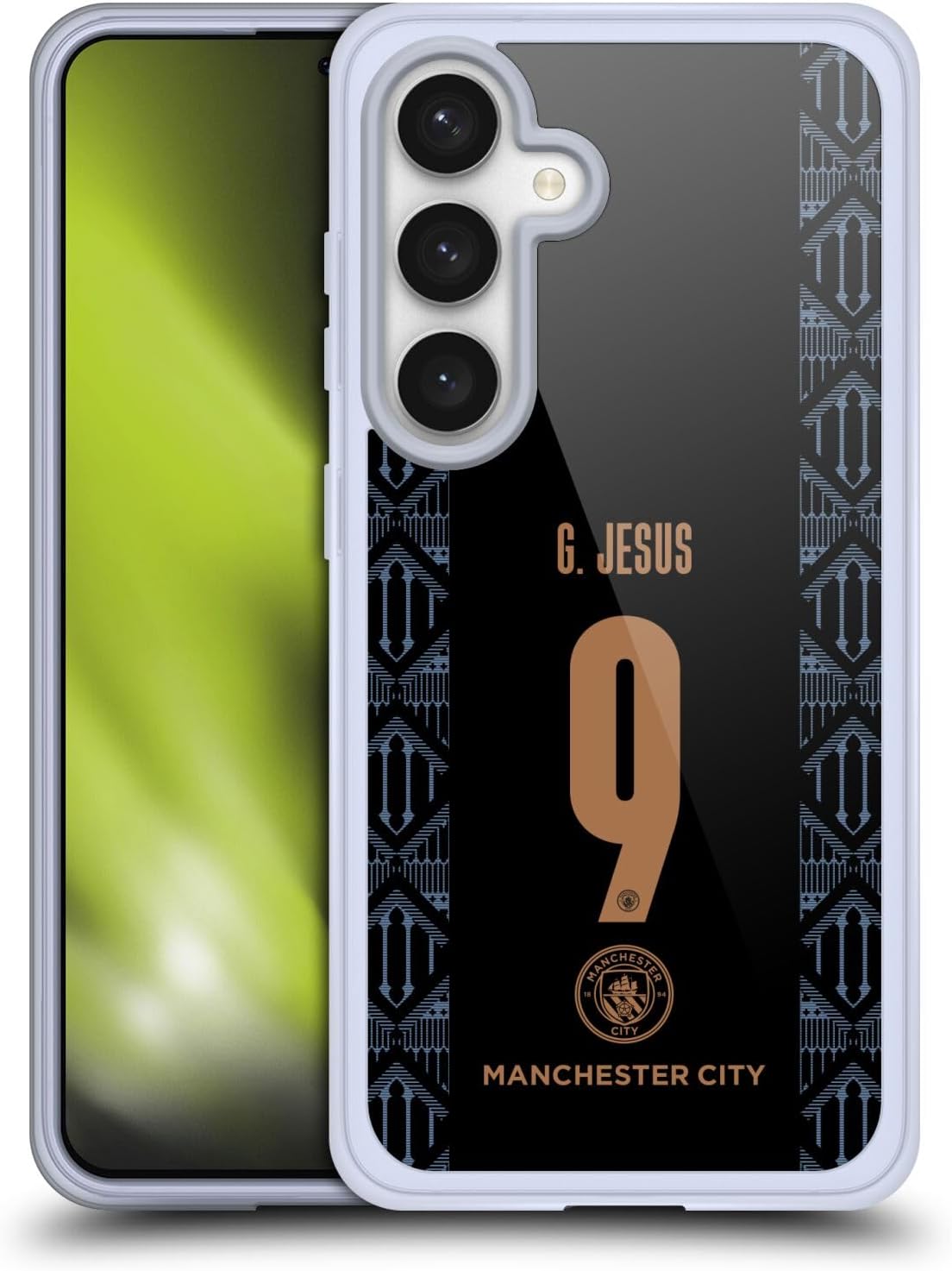 Head Case Designs Officially Licensed Manchester City Man City FC Gabriel Jesus 2020/21 Players Away Kit Group 1 Soft Gel Case Compatible with Samsung Galaxy S24 5G