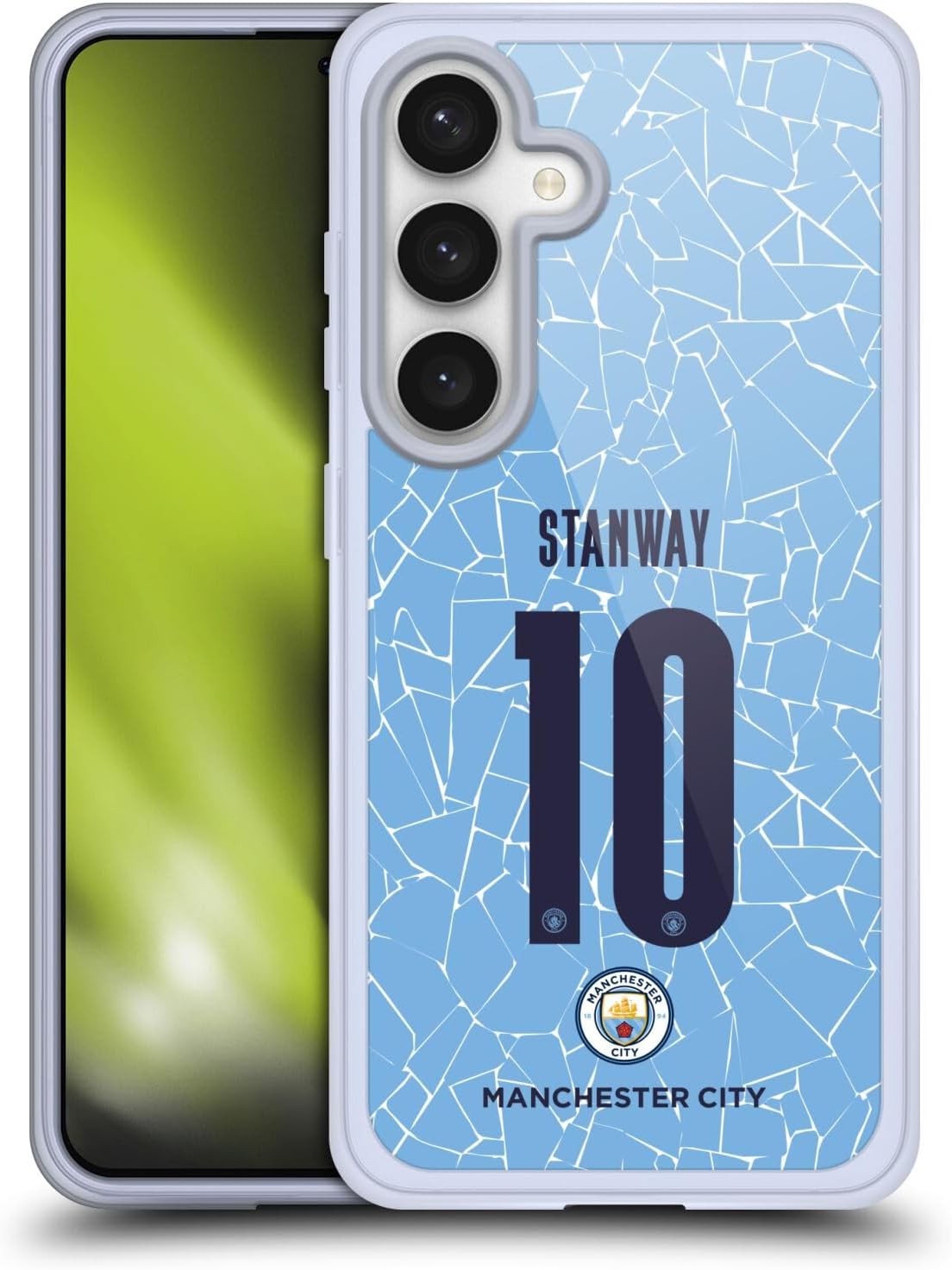 Head Case Designs Officially Licensed Manchester City Man City FC Georgia Stanway 2020/21 Women’s Home Kit Group 1 Soft Gel Case Compatible with Samsung Galaxy S24 5G and Compatible with MagSafe