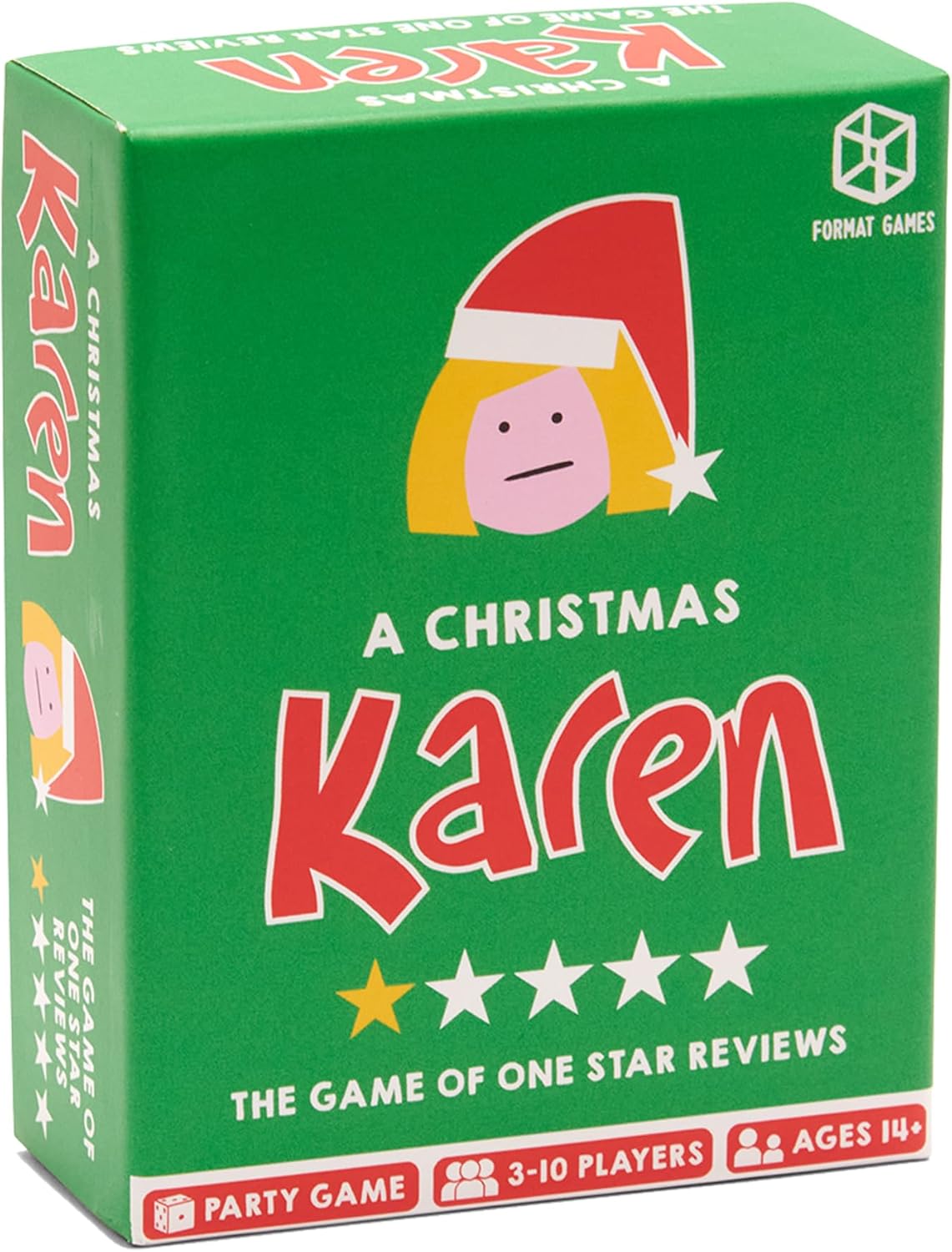 A Christmas Karen Party Game – Festive Bluffing Game with One-Star Reviews! Hilarious Game for Family Game Night, Ages 14+, 3-10 Players, 20-30 Minute Playtime, Made