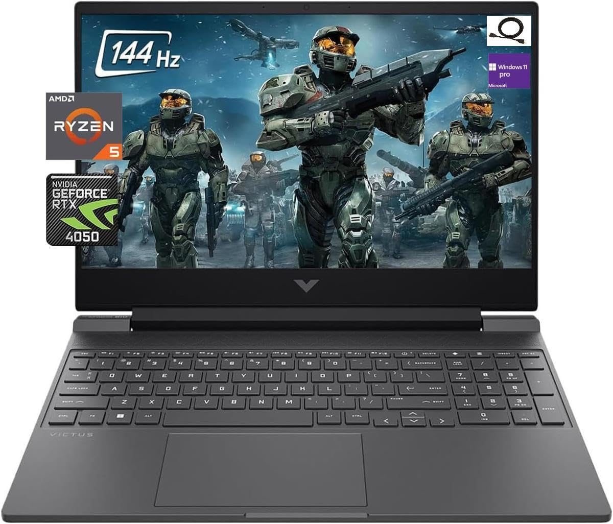 HP Victus Gaming Laptop, 15.6″ FHD 144Hz DTS Display, AMD Ryzen 5 8645HS Processor, NVIDIA GeForce RTX 4050, 64GB RAM 1TB SSD, Bluetooth 5.3, Backlit Keyboard, Wi-Fi 6, Windows 11 Pro, Gray