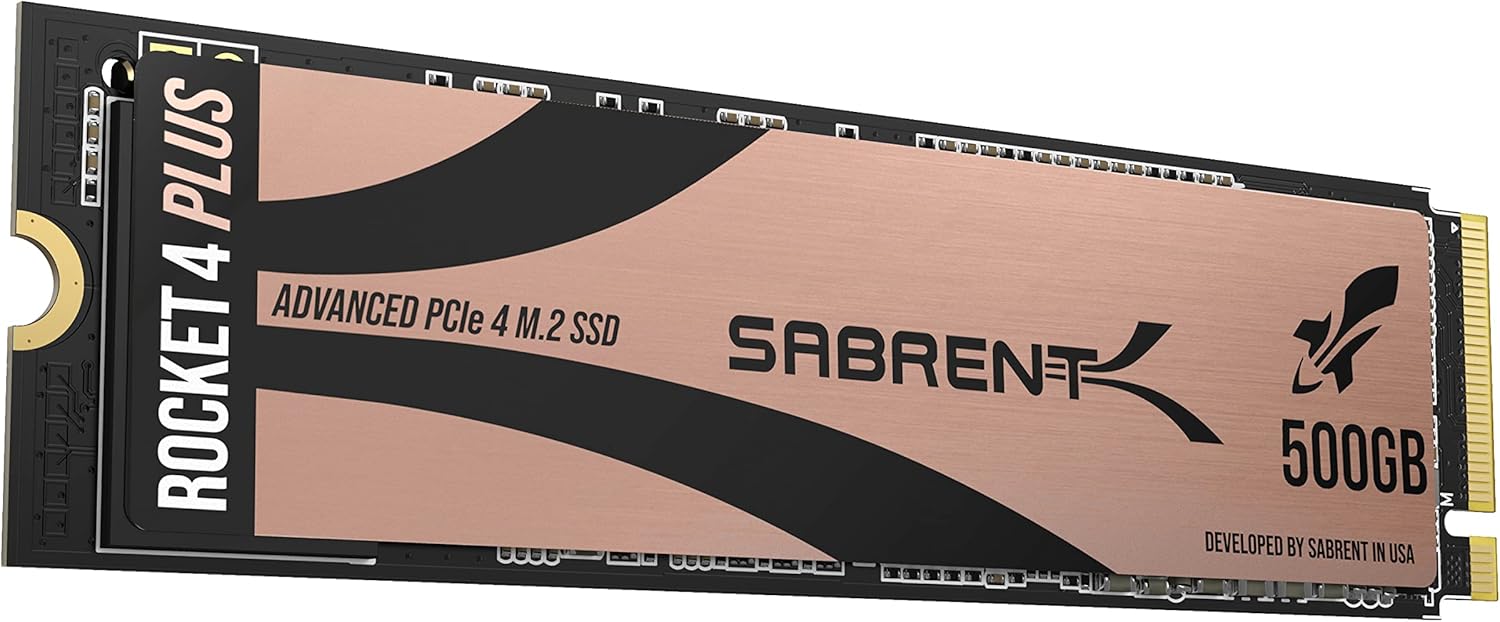 SABRENT 500GB Rocket 4 Plus NVMe 4.0 Gen4 PCIe M.2 Internal SSD Optimized for PS5 Extreme Performance Solid State Drive (SB-RKT4P-500)