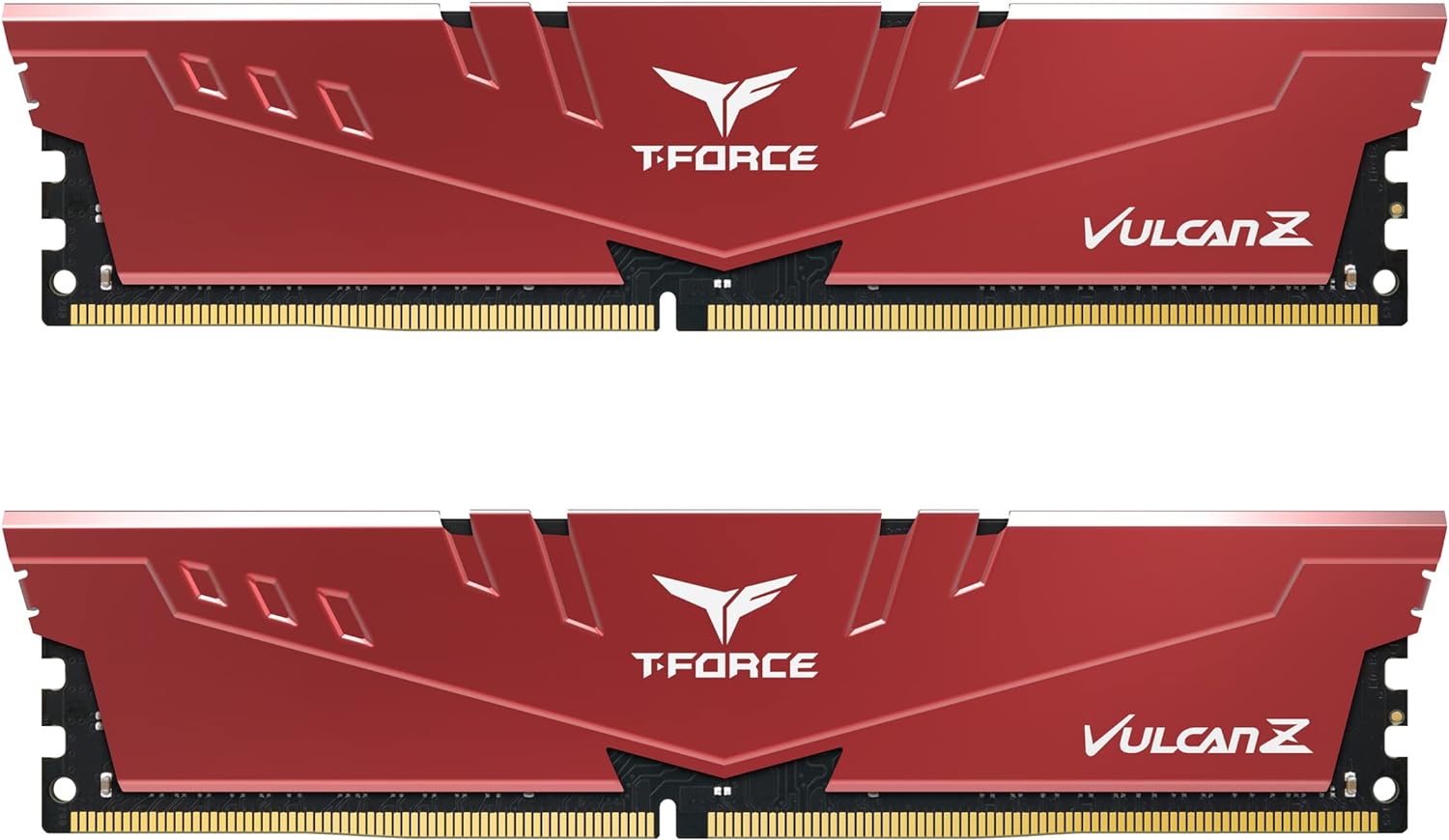 TEAMGROUP T-Force Vulcan Z DDR4 16GB Kit (2x8GB) 3200MHz (PC4-25600) CL16 Desktop Memory Module Ram Red TLZRD416G3200HC16FDC01