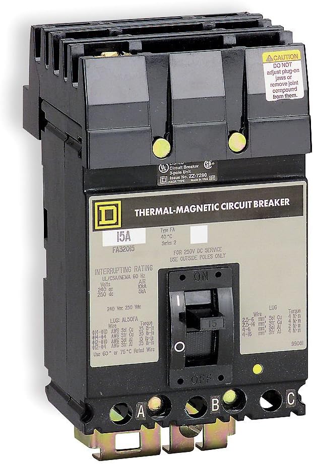 SCHNEIDER ELECTRIC 480-VOLT 60-AMP FA34060 Molded CASE Circuit Breaker 480V 60A