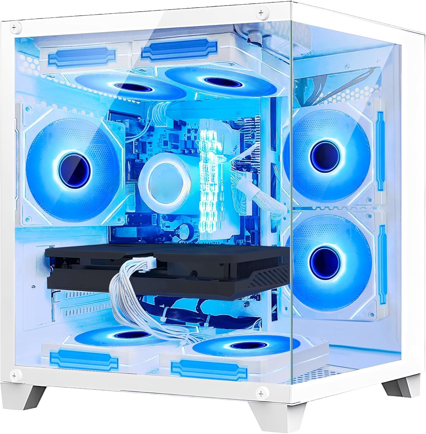 Gaming PC Intel Core I5-12400F 2.5GHz 6Cores 12 Threads UP to 4.4GHz 32G RAM Nvme 1T SSD RTX 4060 8G Wi-Fi 650W PSU White Prebulilt Desktop Computer