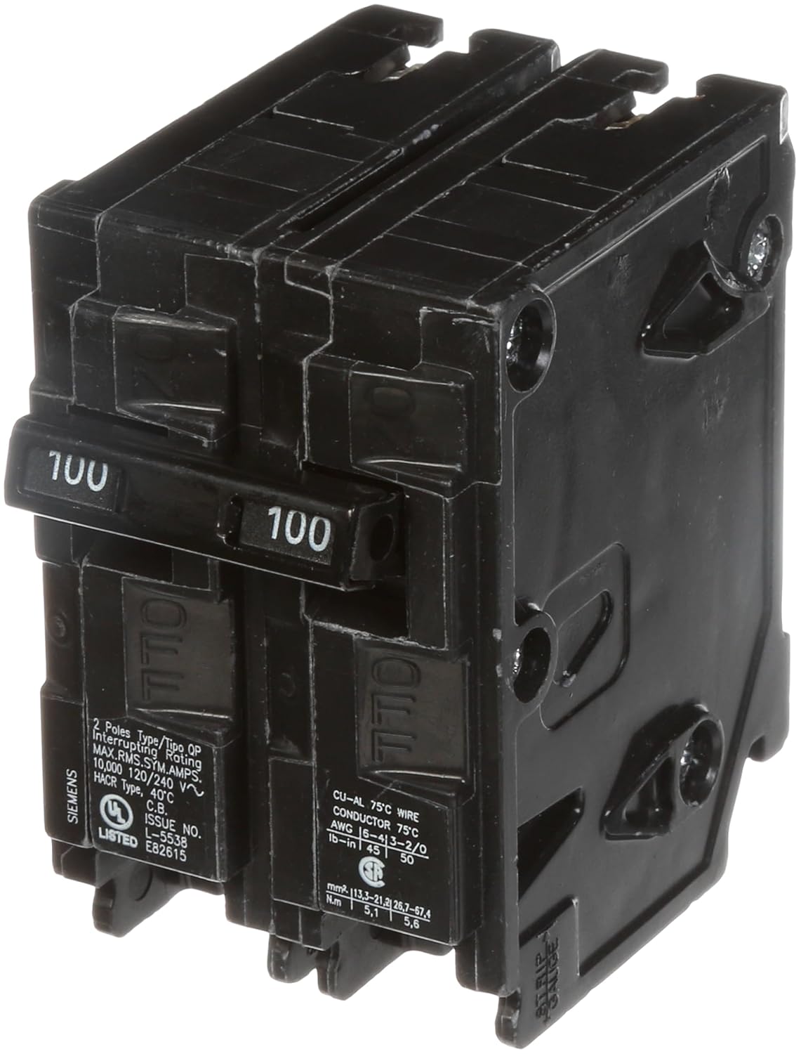 Siemens Q2100 2P 100A Circuit Breaker