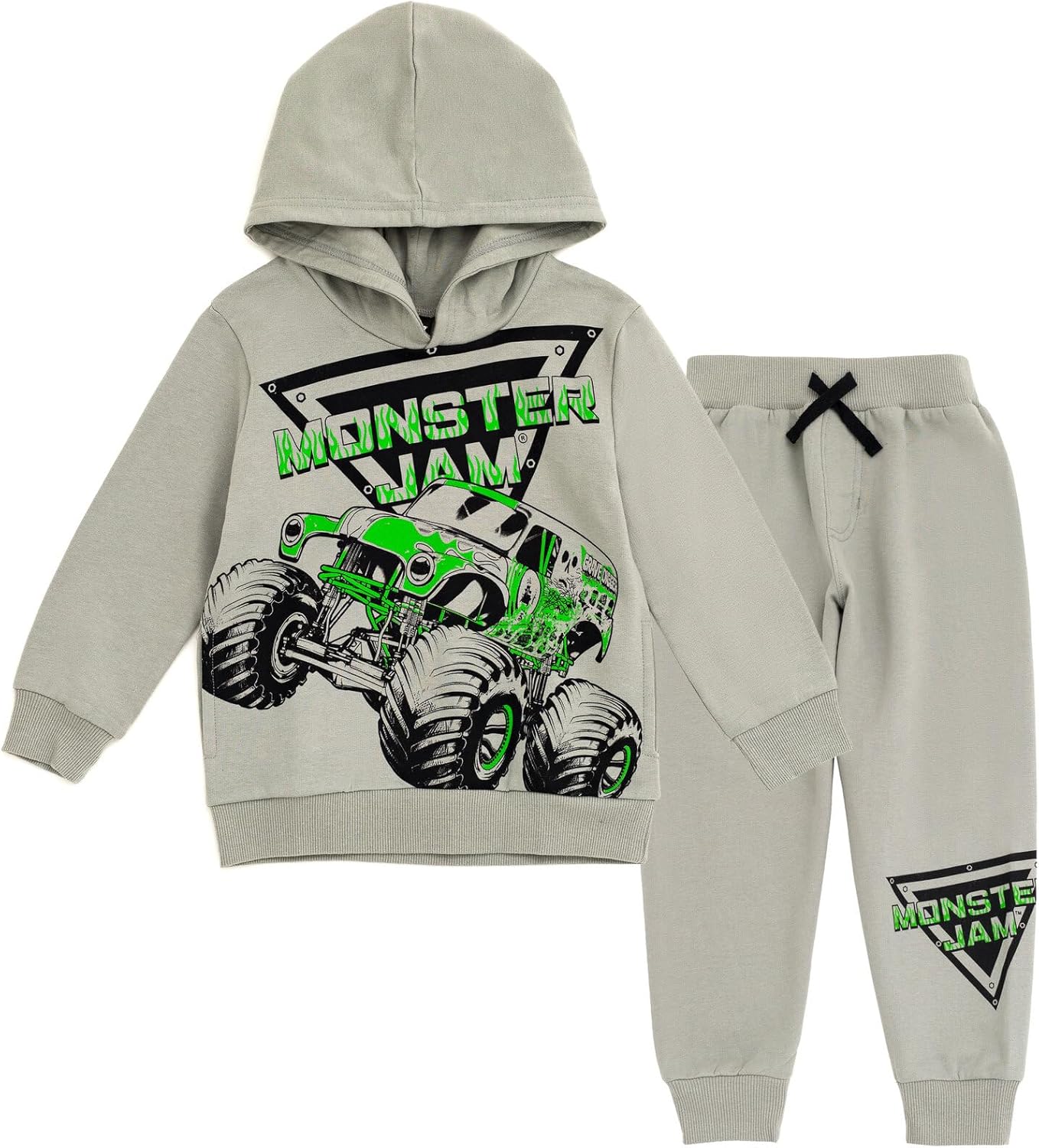 Monster Jam Grave Digger Monster Mutt Megalodon Fleece Pullover Hoodie & Pants Toddler to Big Kid