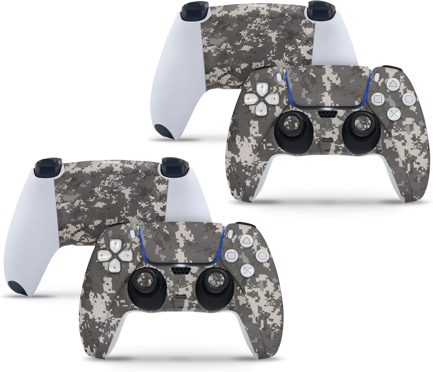 2 x Digital CAMO Playstation 4 PS5 Controller Skins Full Wrap Vinyl Sticker