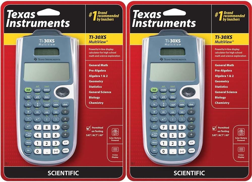 Texas Instruments TI-30XS Multiview Scientific Calculator (2 Pack)