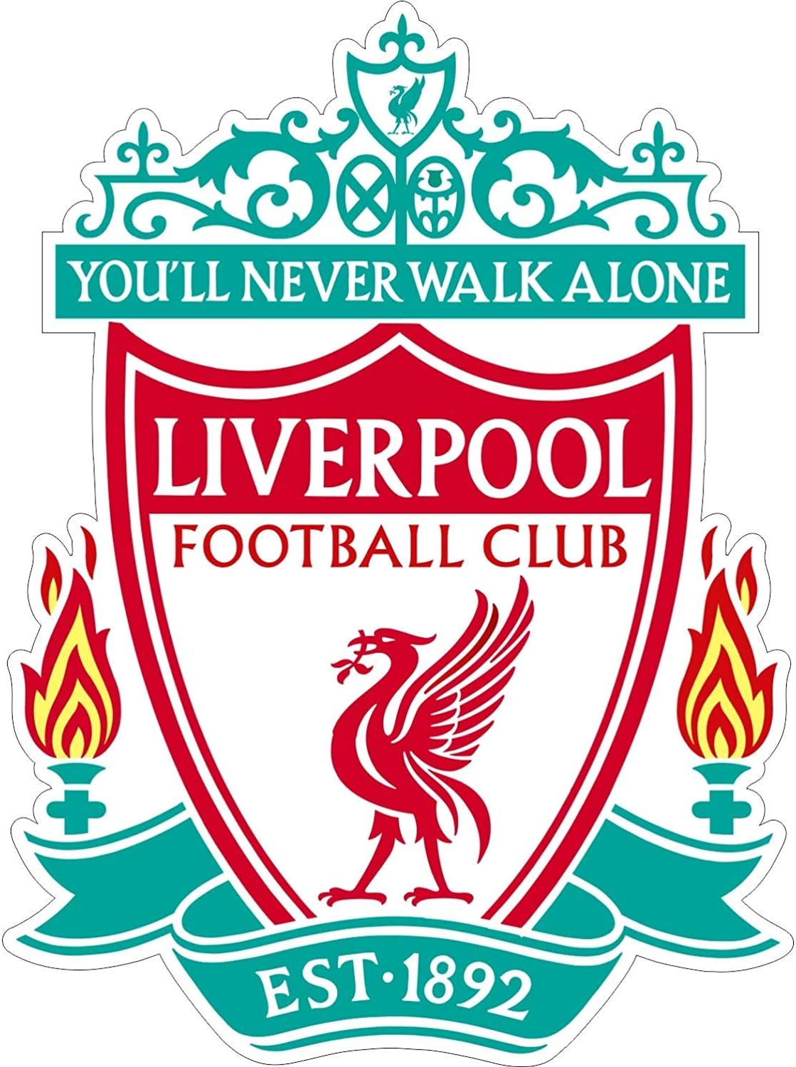 FC Liverpool Footboll Soccer Decal Vinyl (Any Sizes) Stickers for Fans / You’ll Never Walk Alone (3″)