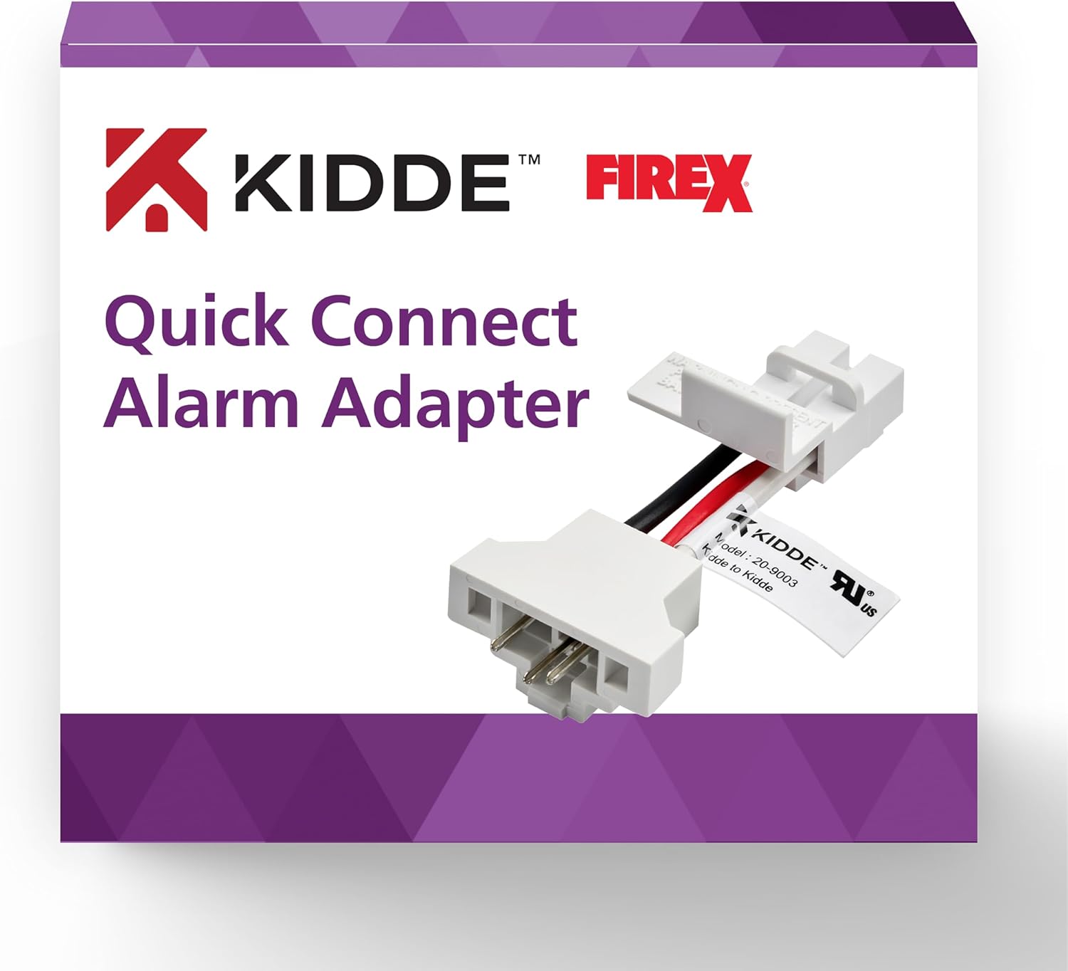 Kidde Quick Connect Smoke Detector Adapter Plug, Smoke Alarm Wiring Harness, Compatible with Kidde Hardwired Smoke, Carbon Monoxide, & Combination Smoke & Carbon Monoxide Detectors