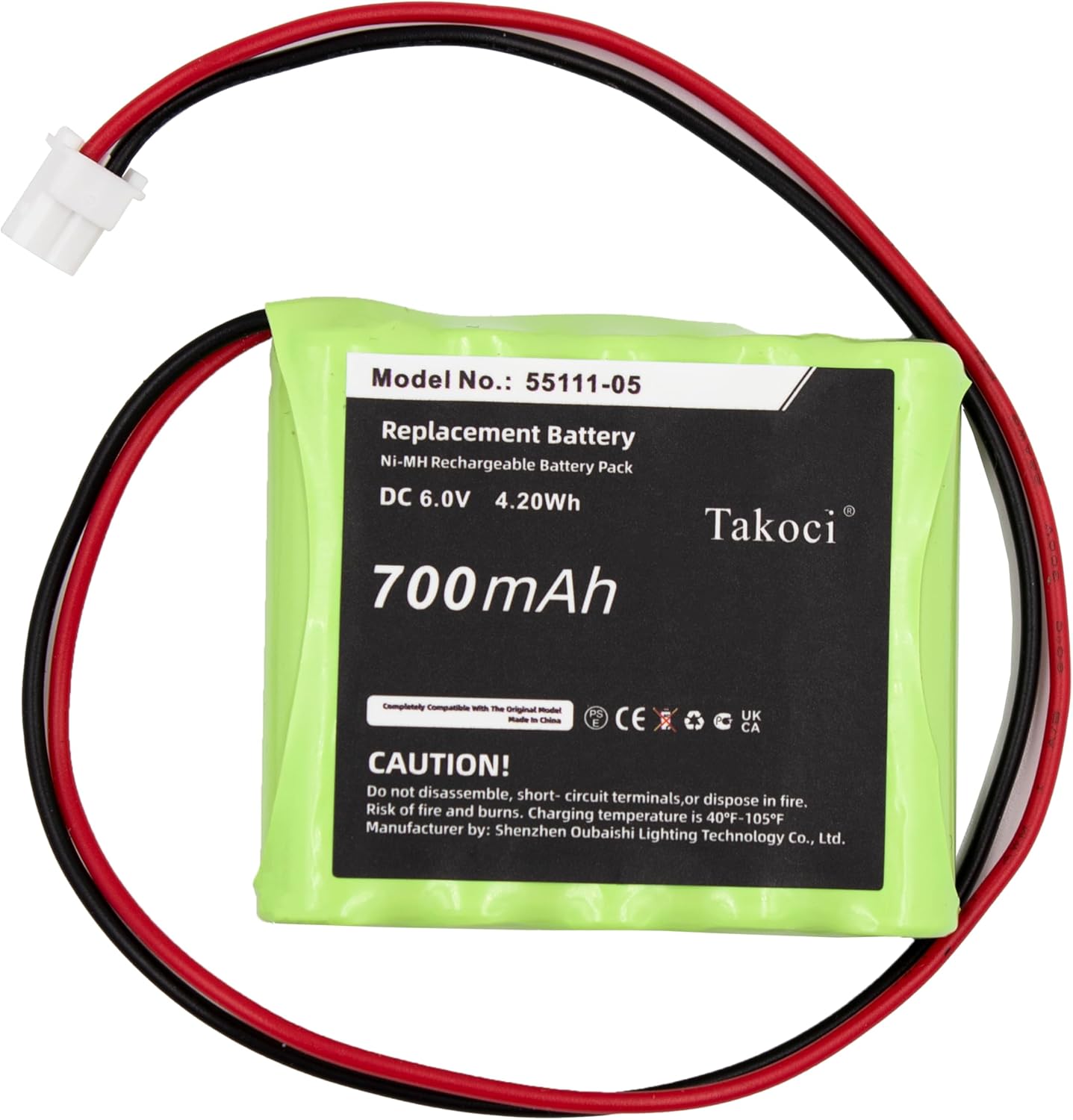 K0257 Battery Replacement for 55111-05 5800RP Wireless, Fits P/N GP80AAAH5B3BMX 6V 700mAh