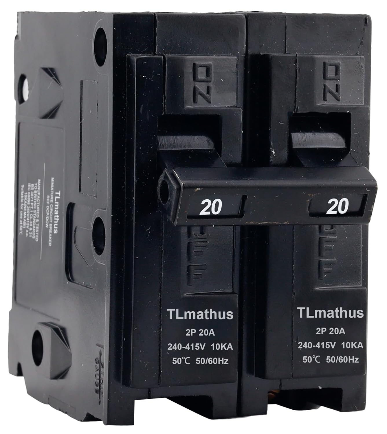 20 Amp 2 Pole Type QP Circuit Breaker Plug-in Mount Standard MCB Thermal Magnetic Protection, 10KA 120/240V, Compatible with Siemens PL and ES Series Load Centers(2P 20A)