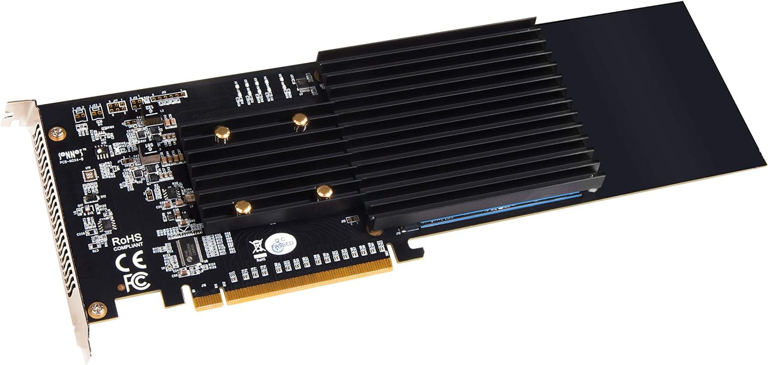 SoNNeT M.2 4×4 Silent PCIe Card (Four M.2 NVMe SSD Slot)