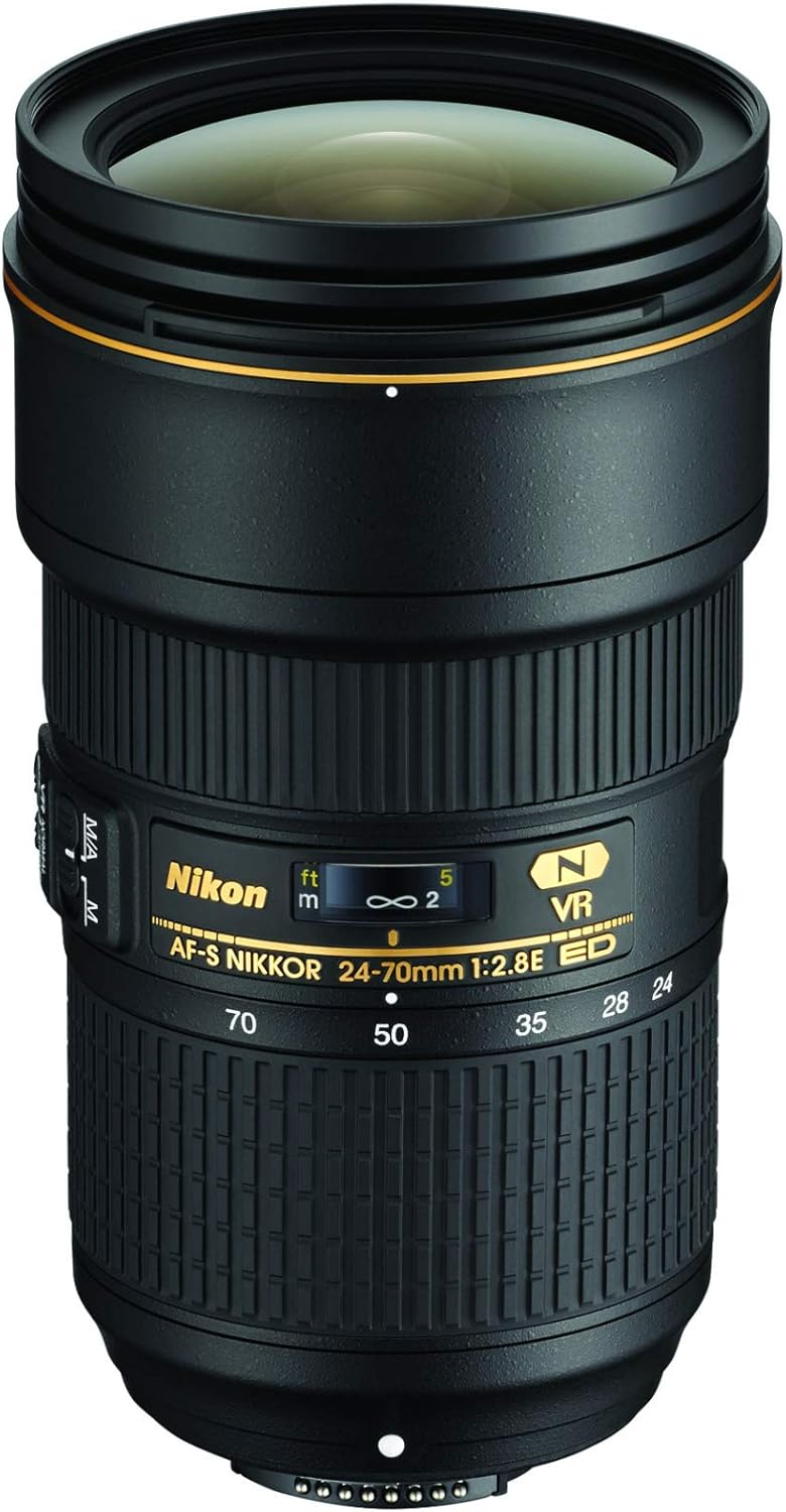 Nikon AF-S FX NIKKOR 24-70mm f/2.8E ED Vibration Reduction Zoom Lens with Auto Focus for Nikon DSLR Cameras