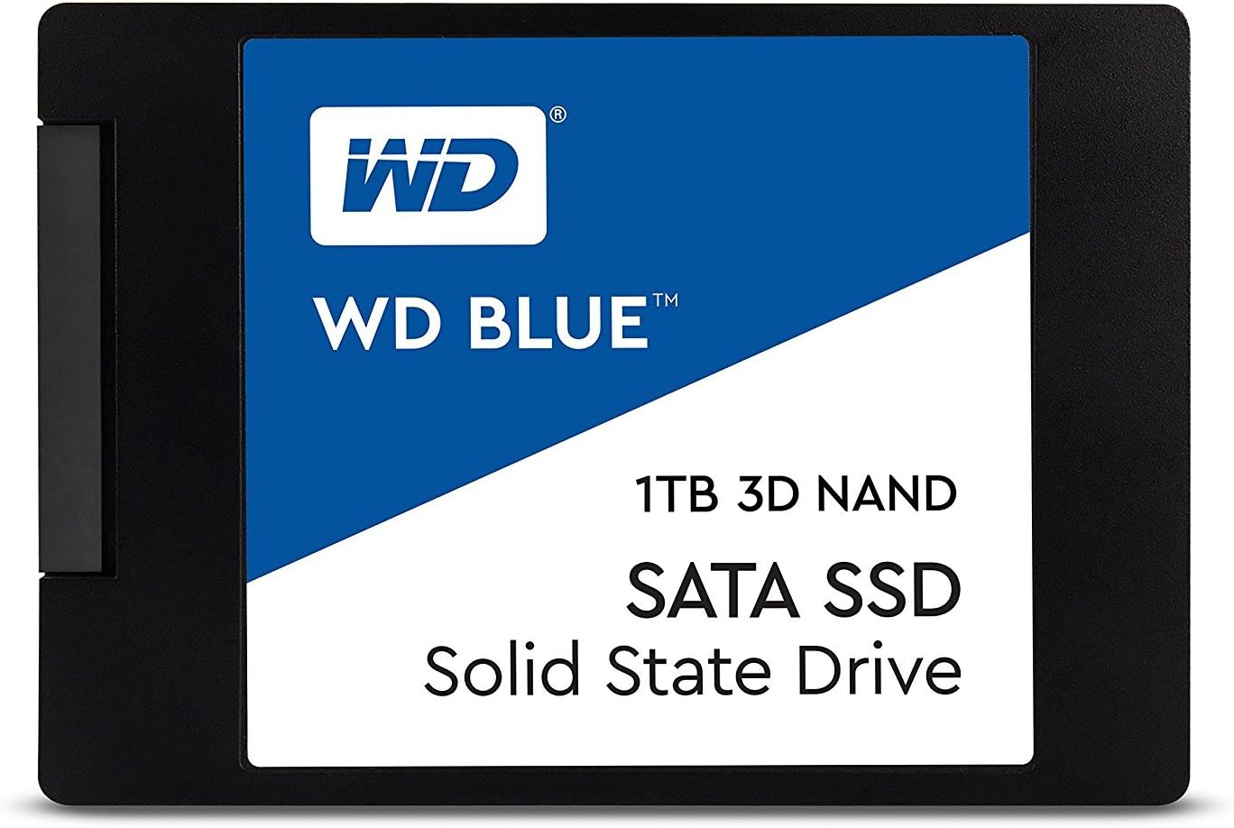 Western Digital 1TB WD Blue 3D NAND Internal PC SSD – SATA III 6 Gb/s, 2.5″/7mm, Up to 560 MB/s – WDS100T2B0A