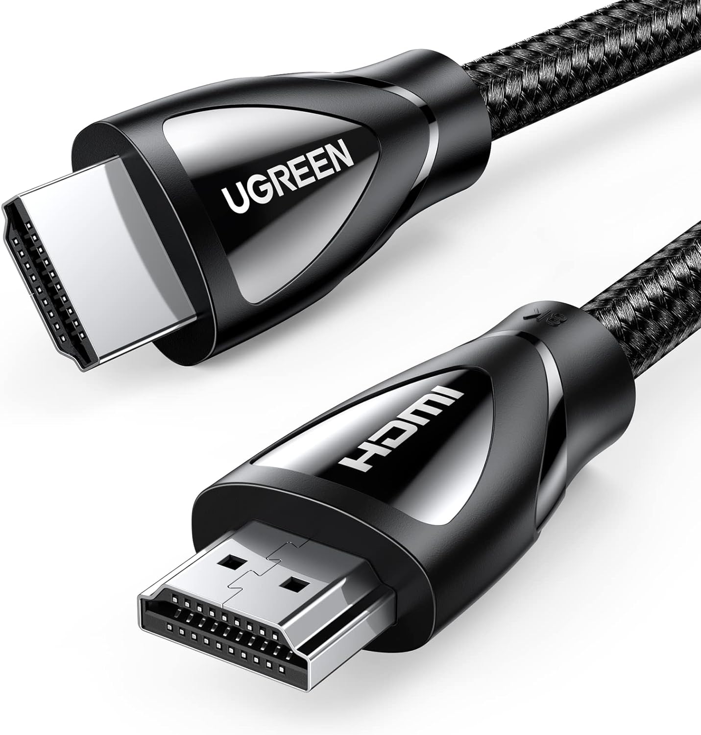 UGREEN 8K HDMI Cable 2.1 6.6FT, 48Gbps Ultra High Speed Braided HDMI Cord 10K 8K@60Hz 4K@240Hz, eARC HDR10 HDCP 2.2&2.3, HDMI Cable Compatible with PS5/Xbox Series X/Roku TV/HDTV/Blu-ray