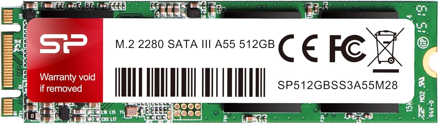 Silicon Power 512GB A55 M.2 SSD SATA III Internal Solid State Drive 2280 SU512GBSS3A55M28AC