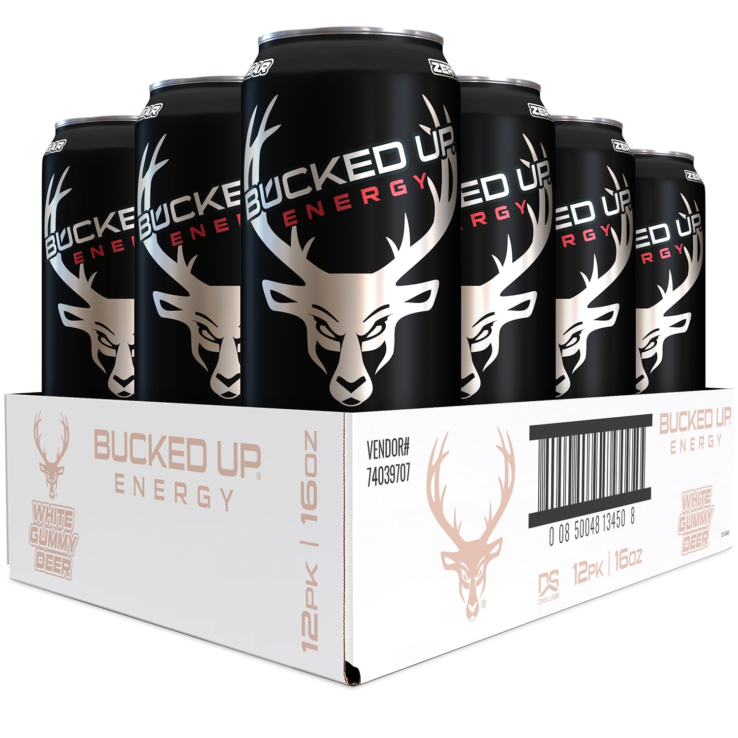 Energy Drink 300mg (White Gummy Deer) (12 CT) Bucked Up