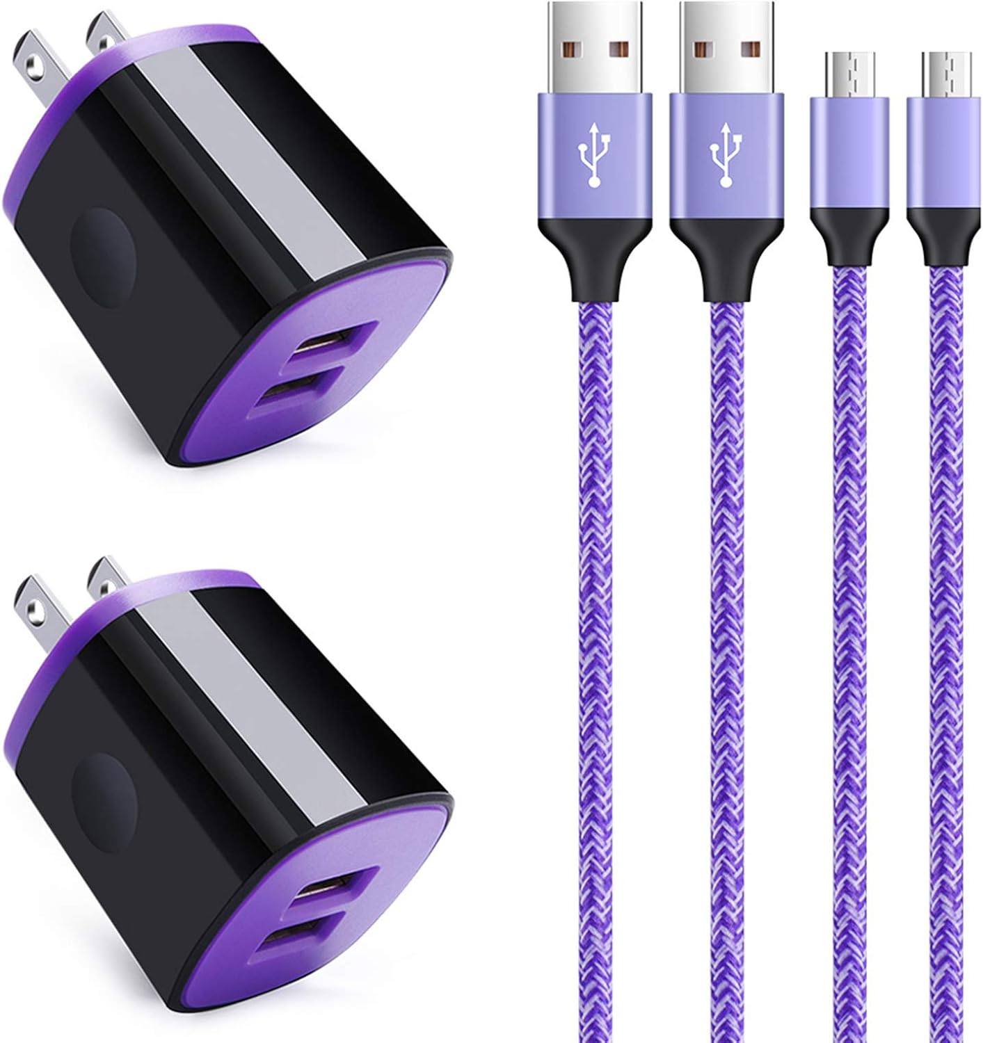 Android Wall Charger Fast Charging Cable Micro USB Cord Compatible for LG Stylo 3 Plus/Stylo 2 V/K50 S/K40 S/K30/K20 V/K10/K9/K8/K7/K4/V10/Q6/G4/G3/Q60/W30/W10, LG Stylus 3/Stylus 2 Plus,LG G Vista 2