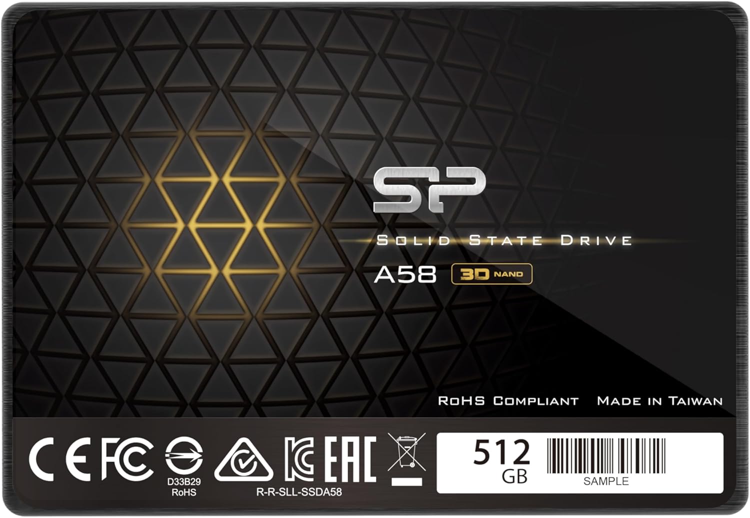 Silicon Power 512GB SSD 3D NAND A58 SLC Cache Performance Boost SATA III 2.5″ 7mm (0.28″) Internal Solid State Drive