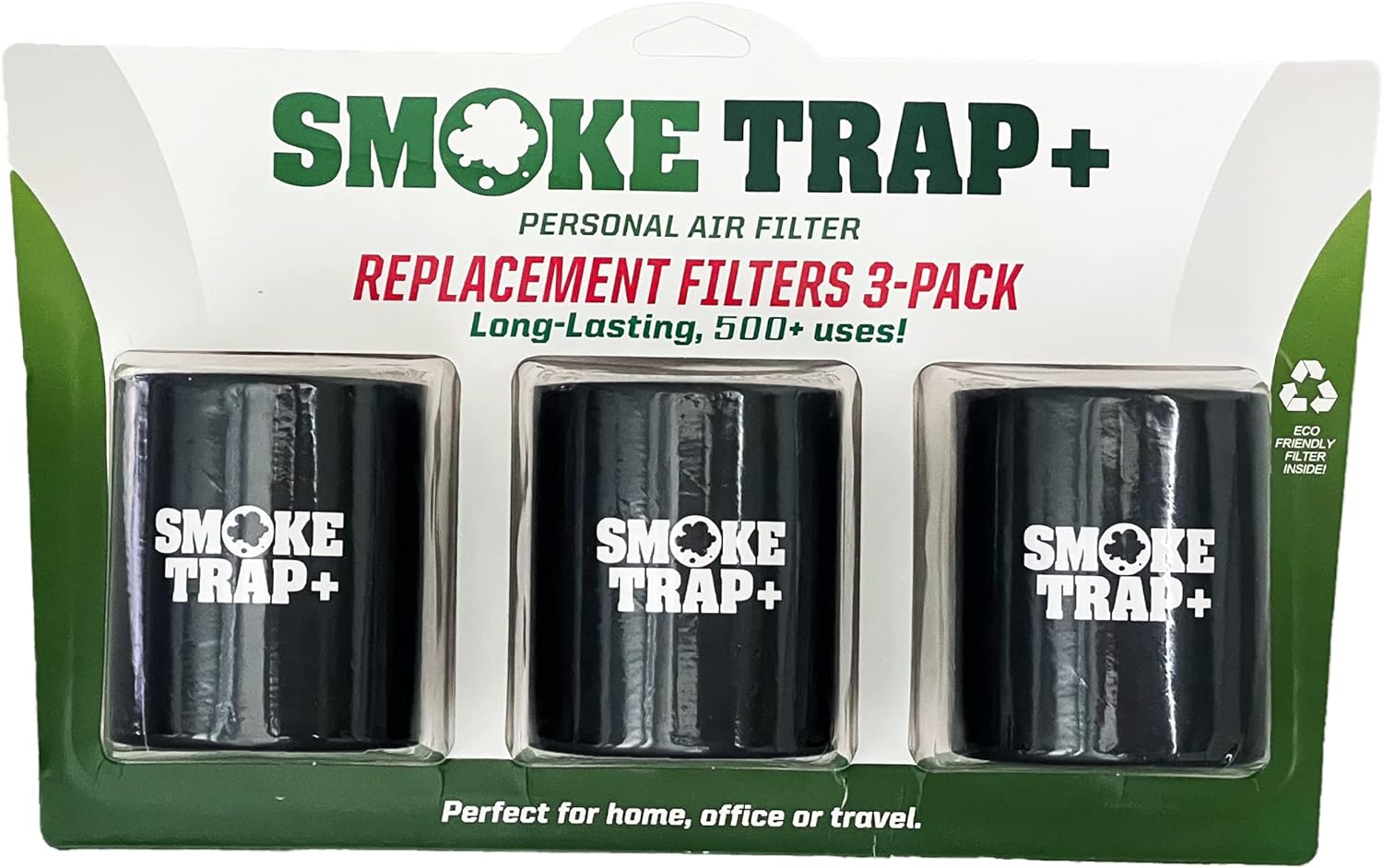 ECO Replacement Filter Cartridges For Smoke Trap + | Triple Replacement Filters – Zero Plastic Waste Replacement Filters – Maximum Air Flow While Exhaling – Long Lasting 500+ Exhales (3)…