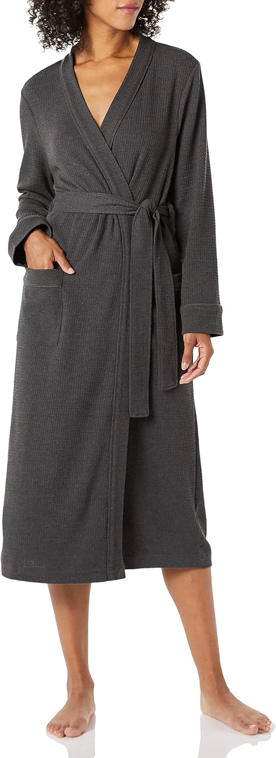 Amazon Essentials Women’s Lightweight Waffle Full-Length Robe (Available in Plus Size)