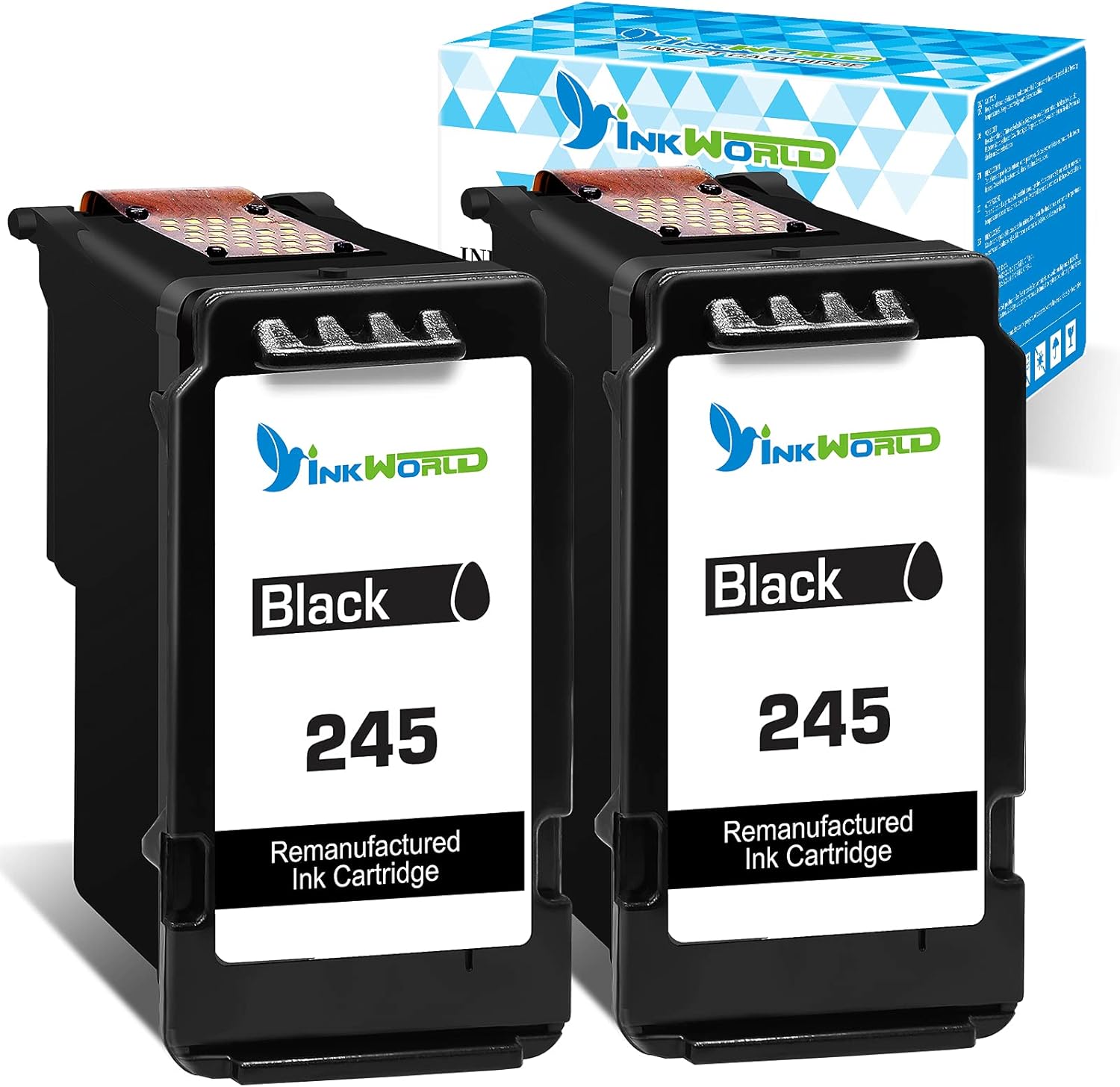 Remanufactured PG-245 XL Black Ink Cartridge Replacement for Canon 245 Fit for Canon Pixma MX492 MX490 TR4520 MG3022 MG2522 MG2555 TR4522 MG2922 MG2920 TS202 MG2520 MG2525 TS3322 Printer