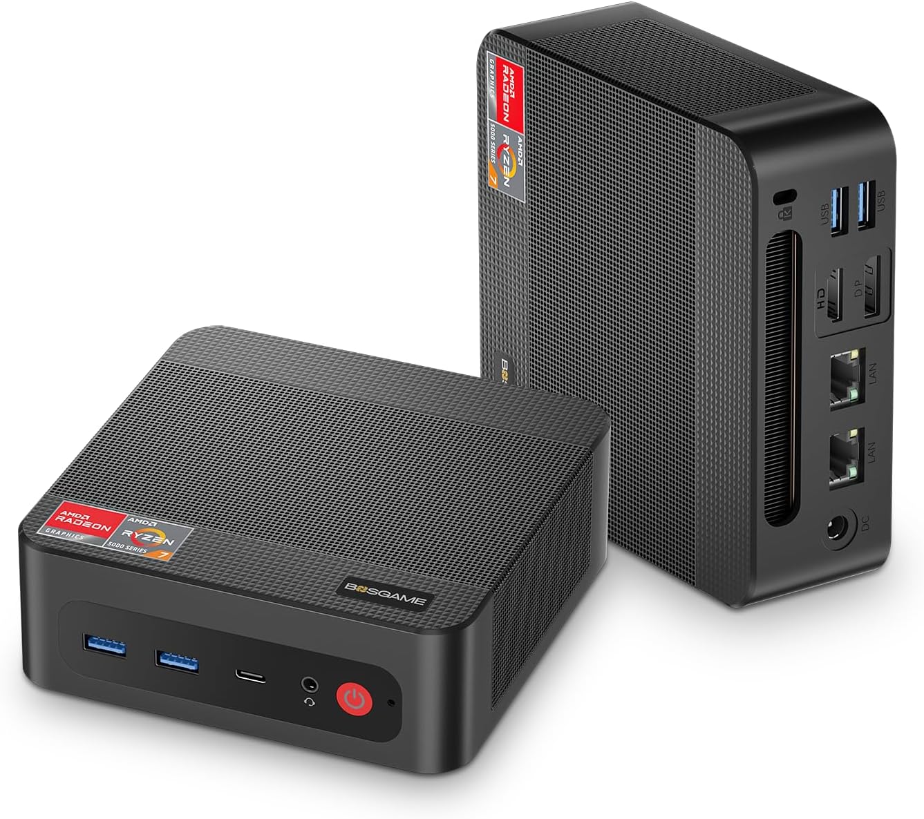 P4 Dual 2.5 GbE LAN Gaming Mini PC Ryzen 7 5825U 16GB RAM 512GB SSD Winodws 11 Pro Mini Computers, Triple 4K Displays (HDMI+DP+Type-C), Support PS3 Emulator Micro PC, WiFi 6E, BT5.2