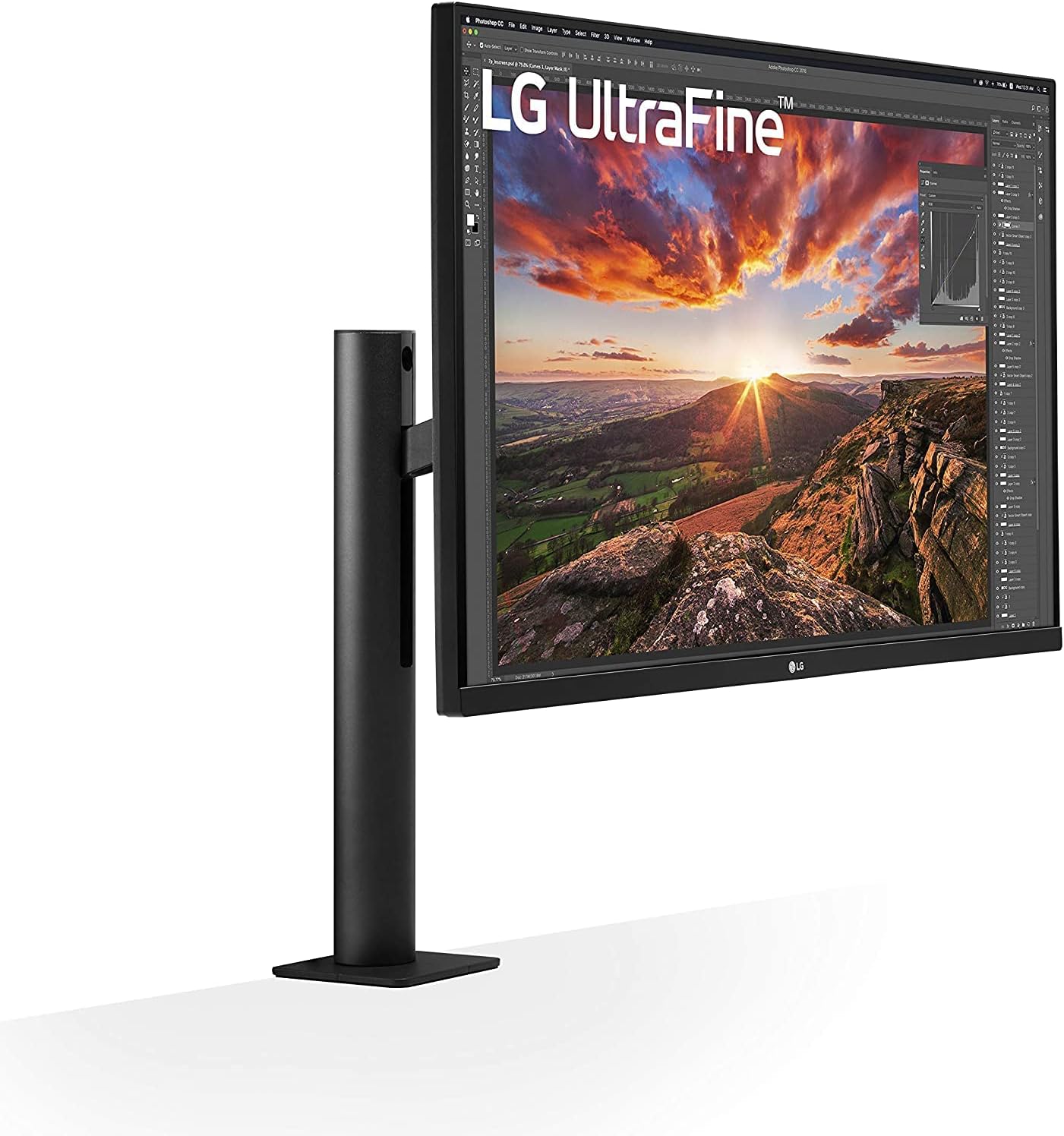 LG Newest 32″ Class Ultrafine UHD IPS Monitor with ErgoStand | 4K IPS Display with HDR 10 Compatibility | USB Type-C Connectivity | W/HDMI & USB Type-C Cables (Black)