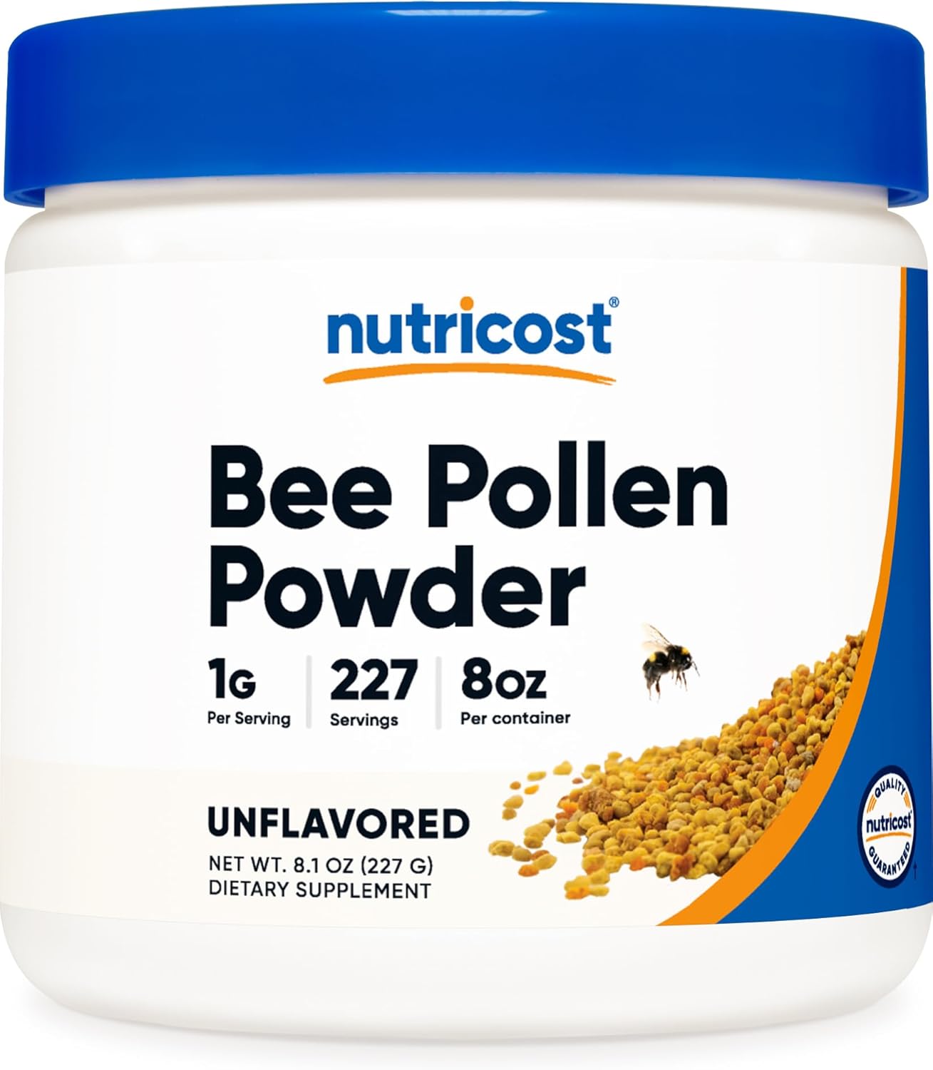 Nutricost Bee Pollen Powder (8 oz) (Unflavored) – 227 Servings, Gluten Free, Non-GMO, Vegetarian Dietary Supplement