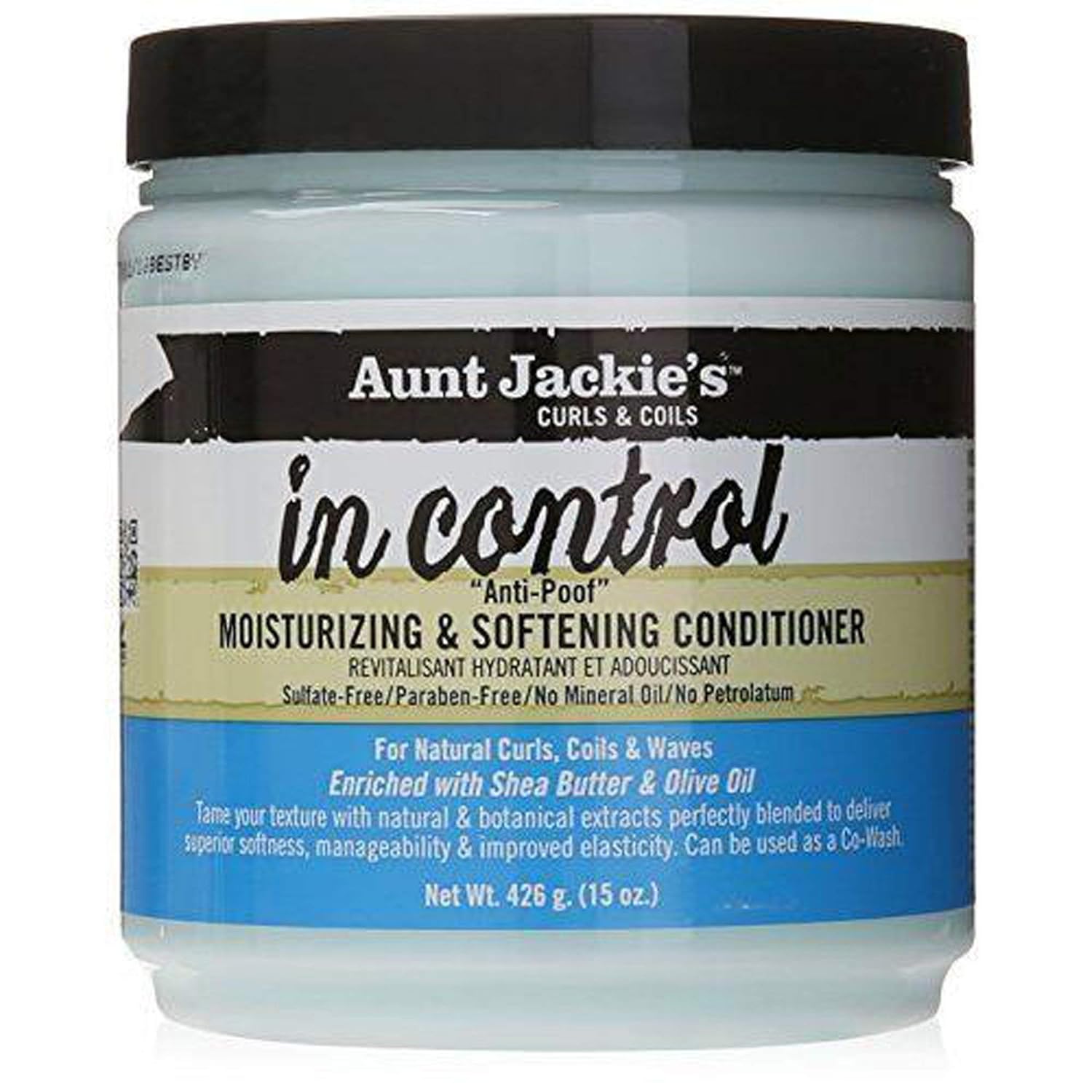 Aunt Jackie’s in control 15oz – “Anti-Poof” Moisturizing & Softening Conditioner