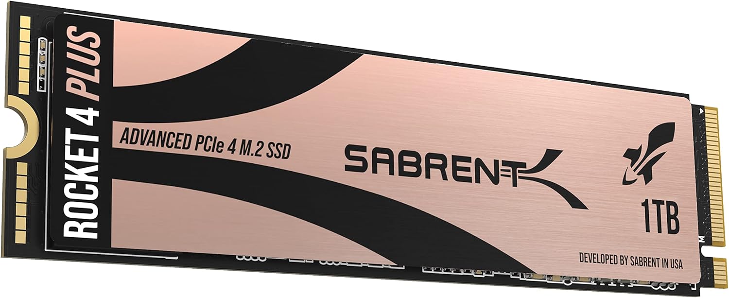 SABRENT 1TB Rocket 4 Plus NVMe 4.0 Gen4 PCIe M.2 Internal SSD Extreme Performance Solid State Drive (Latest Version) (SB-RKT4P-1TB)