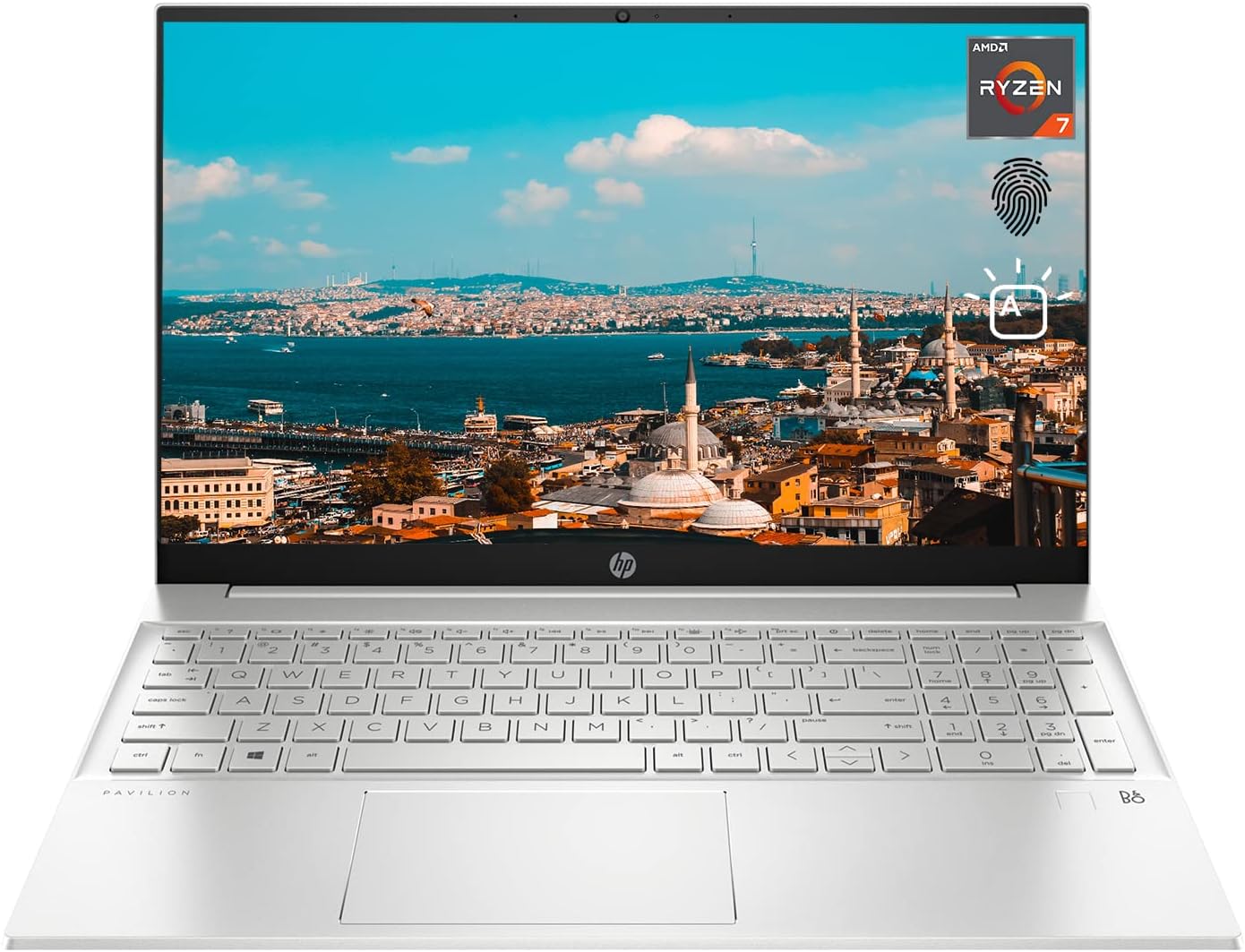 HP [Windows 11 Home] Newest Pavilion Laptop, 15.6″ Full HD Display, AMD Ryzen 7 5700U Processor, Backlit Keyboard, Wi-Fi 6, Bluetooth, HDMI, USB Type-C, Silver (32GB RAM | 1TB SSD)