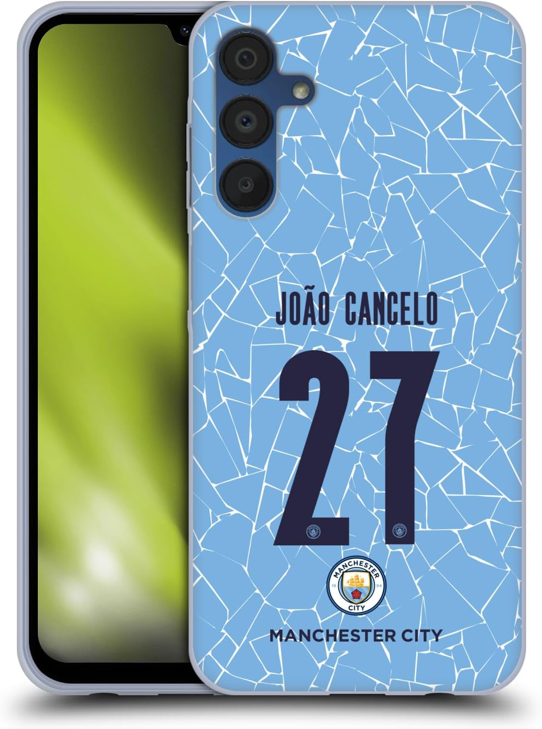 Head Case Designs Officially Licensed Manchester City Man City FC João Cancelo 2020/21 Players Home Kit Group 1 Soft Gel Case Compatible with Samsung Galaxy A15