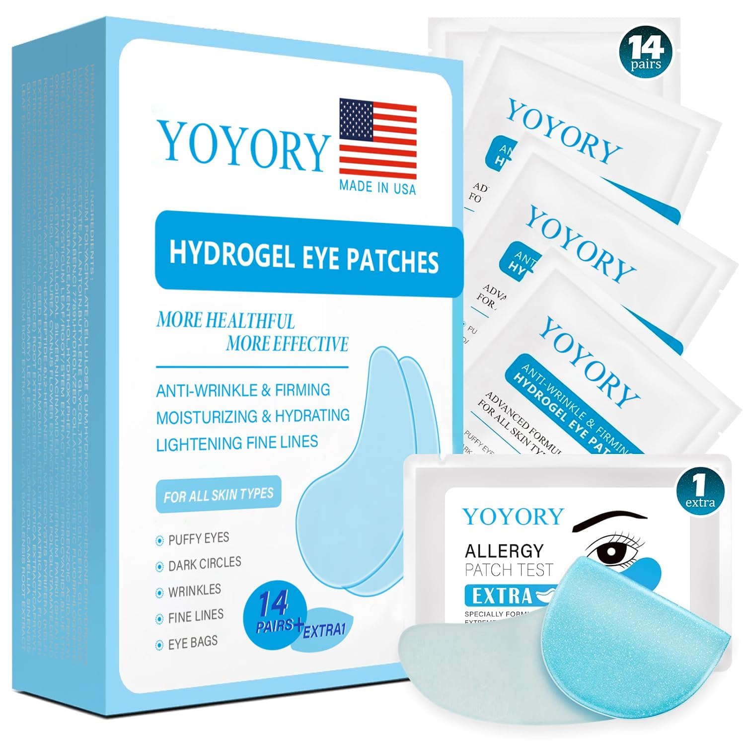 Under Eye Patches Masks – for Dark Circles,Puffy Eyes, Wrinkles, Eye Bags,Fine Lines,Treatment with Hyaluronic Acid and Collagen, Hydrating and Moisturizing (30 Pcs)