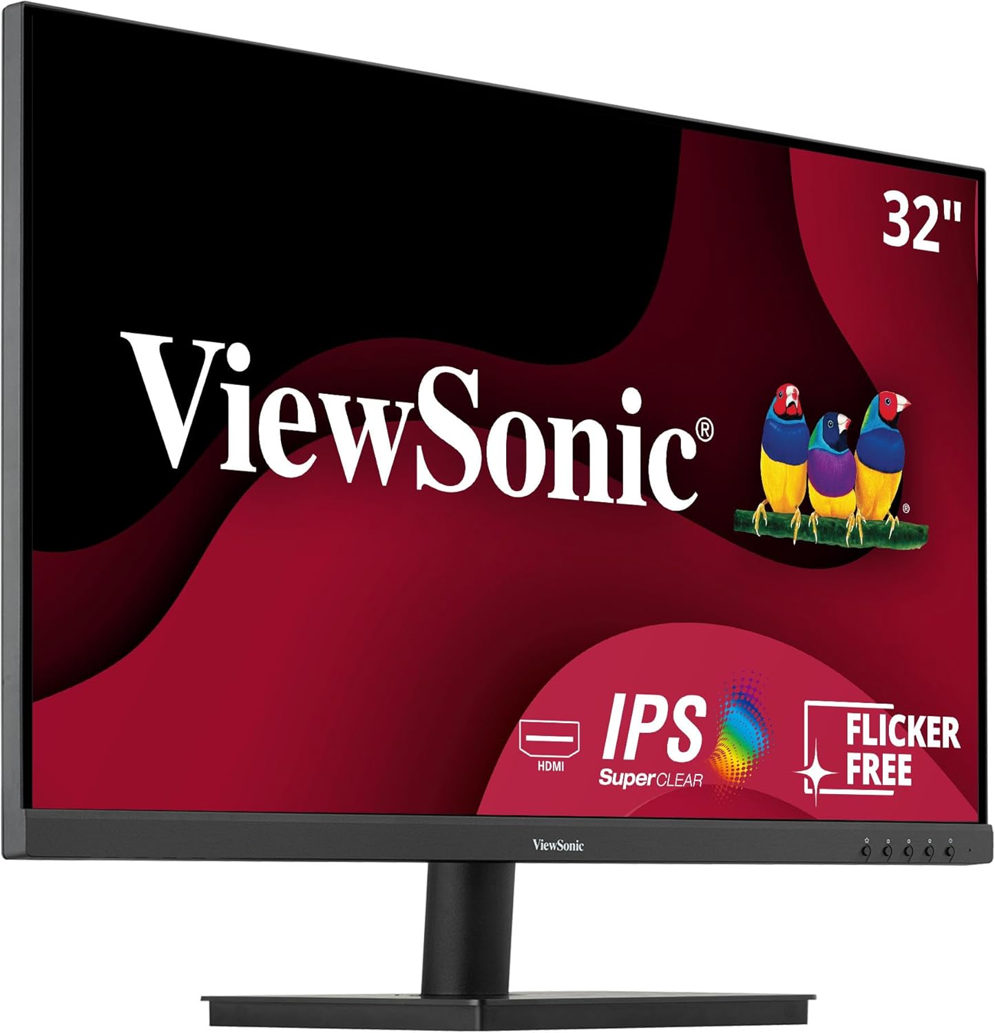 ViewSonic VA3209M 32 Inch IPS Full HD 1080p Monitor with Frameless Design, 75 Hz, Dual Speakers, HDMI, and VGA Inputs for Home and Office,Black