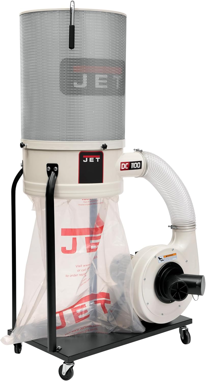 JET Vortex Cone Dust Collector, 2-Micron Canister Filter, 1-1/2 HP, 1Ph 115/230V (Model DC-1100VX-CK)