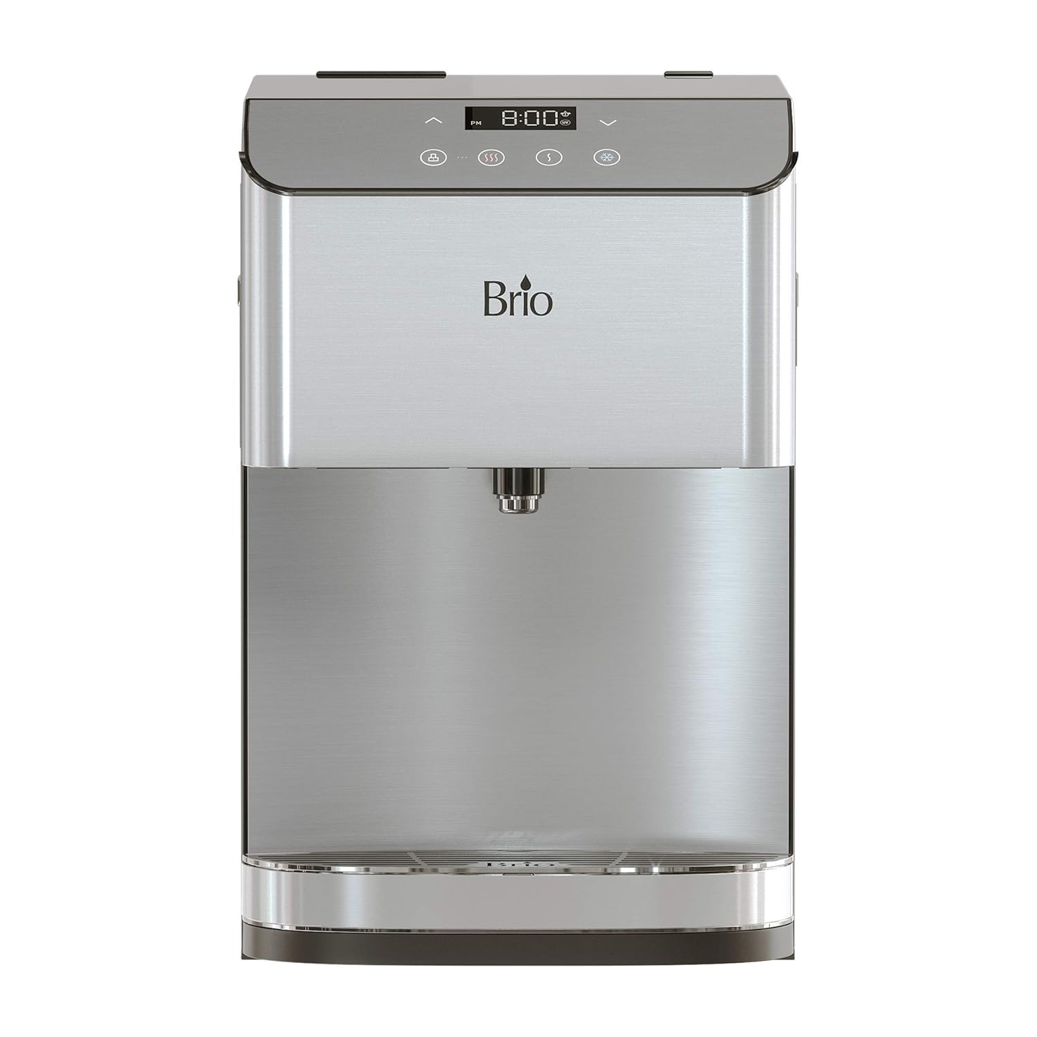 Brio Moderna Self-Cleaning Bottleless Countertop Water Cooler Dispenser – with 3-Stage Water Filter and Installation Kit, Tri Temp Dispense, and LED Night Light – UL/Energy Star Approved