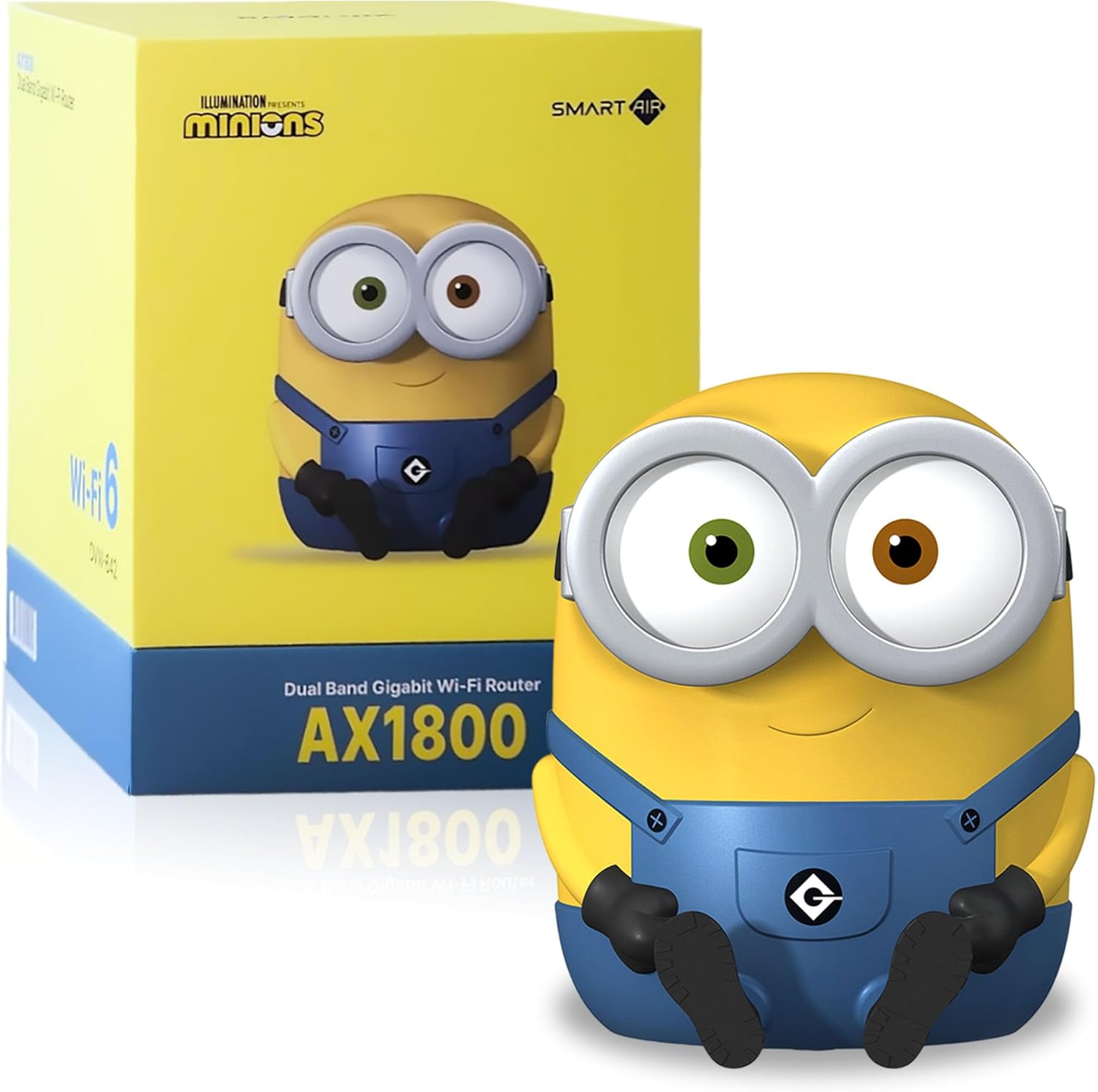 Davolink Minions Bob WiFi 6 Router for Home – Turbocharge Your Internet with Minions Magic Secure Travel WiFi Router – Gaming Router