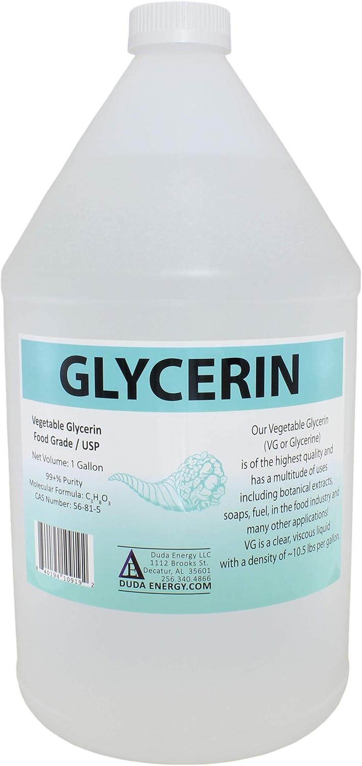 Duda Energy 1 Gallon of Vegetable Glycerin USP Food Grade 99.7+% Pure Derived from Palm Fruit